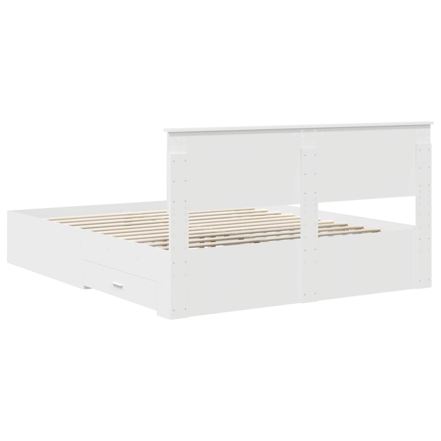 vidaXL Σκελετός Κρεβατιού Λευκό 160 x 200 cm Επεξεργασμένο ξύλο