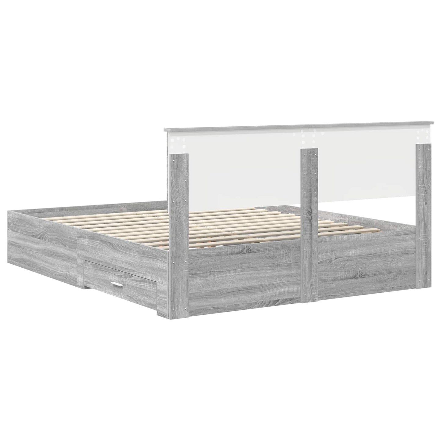vidaXL Σκελετός Κρεβατιού Γκρι Sonoma 160 x 200 cm Επεξεργασμένο Ξύλο