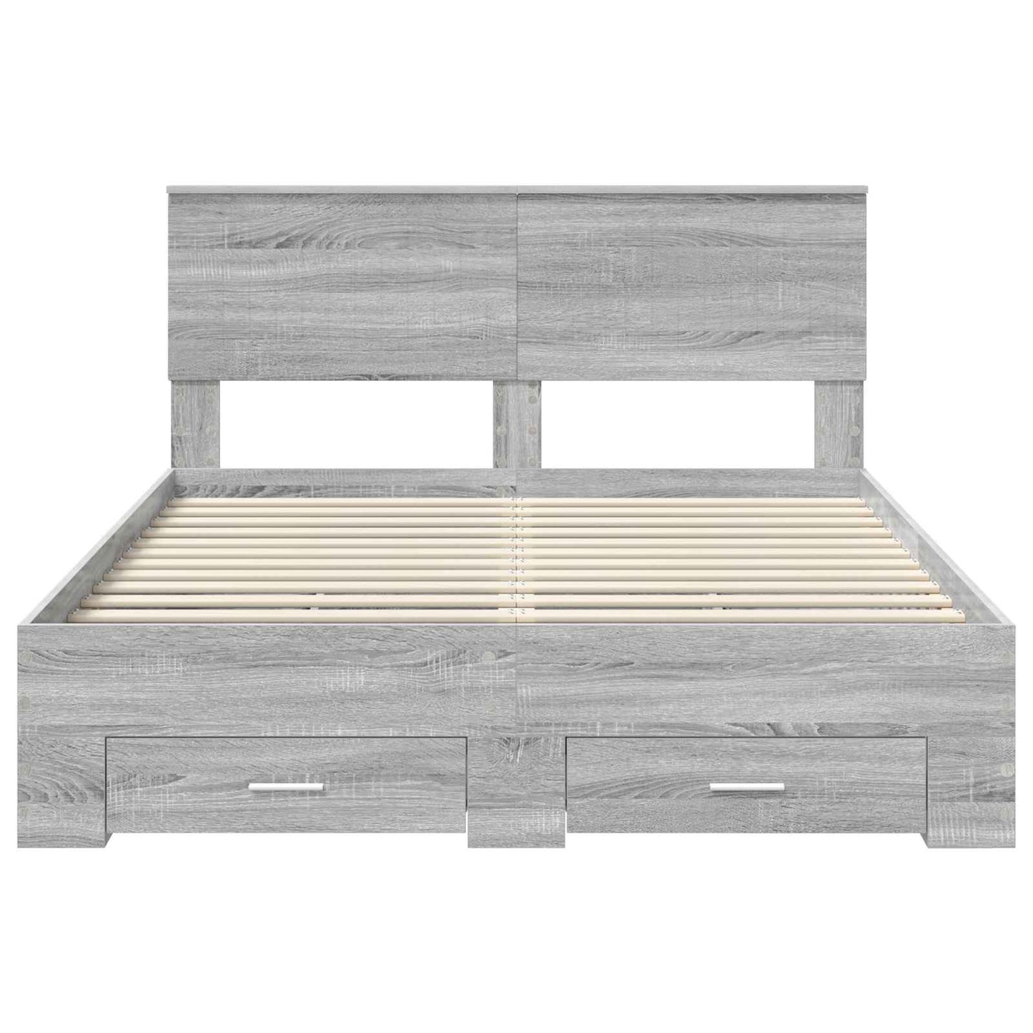 vidaXL Σκελετός Κρεβατιού Γκρι Sonoma 140 x 200 cm Επεξεργασμένο Ξύλο