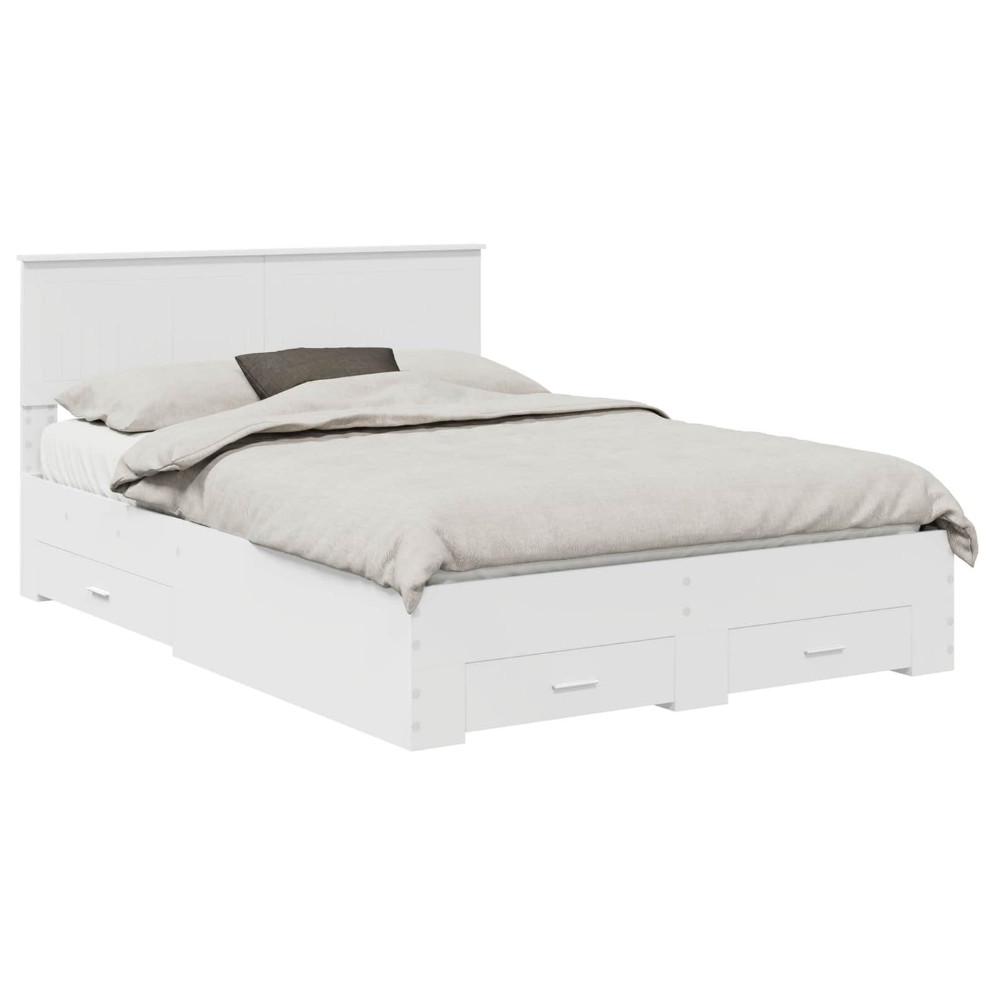 vidaXL Σκελετός Κρεβατιού Λευκό 140 x 190 cm Επεξεργασμένο ξύλο