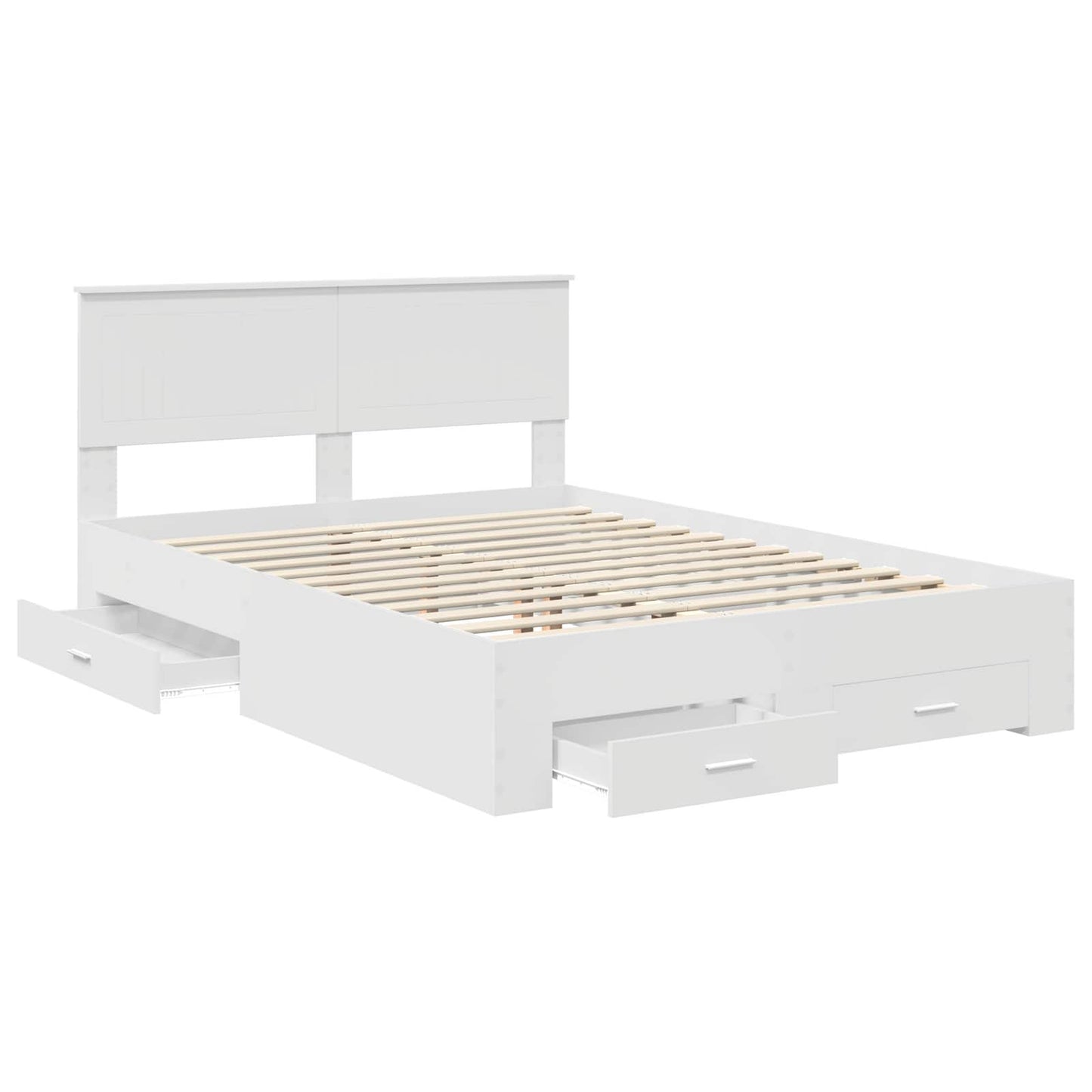 vidaXL Σκελετός Κρεβατιού Λευκό 140 x 190 cm Επεξεργασμένο ξύλο