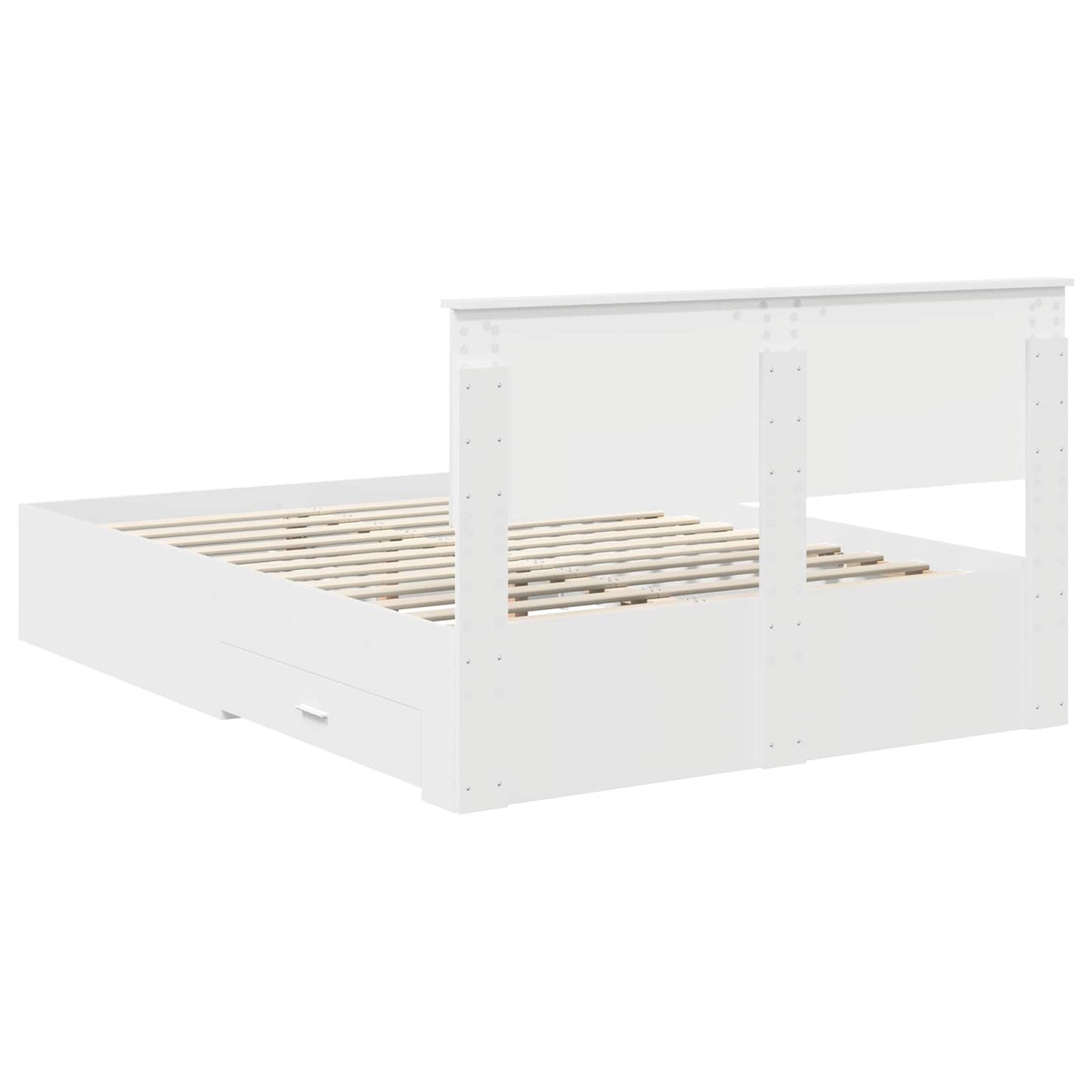 vidaXL Σκελετός Κρεβατιού Λευκό 140 x 190 cm Επεξεργασμένο ξύλο