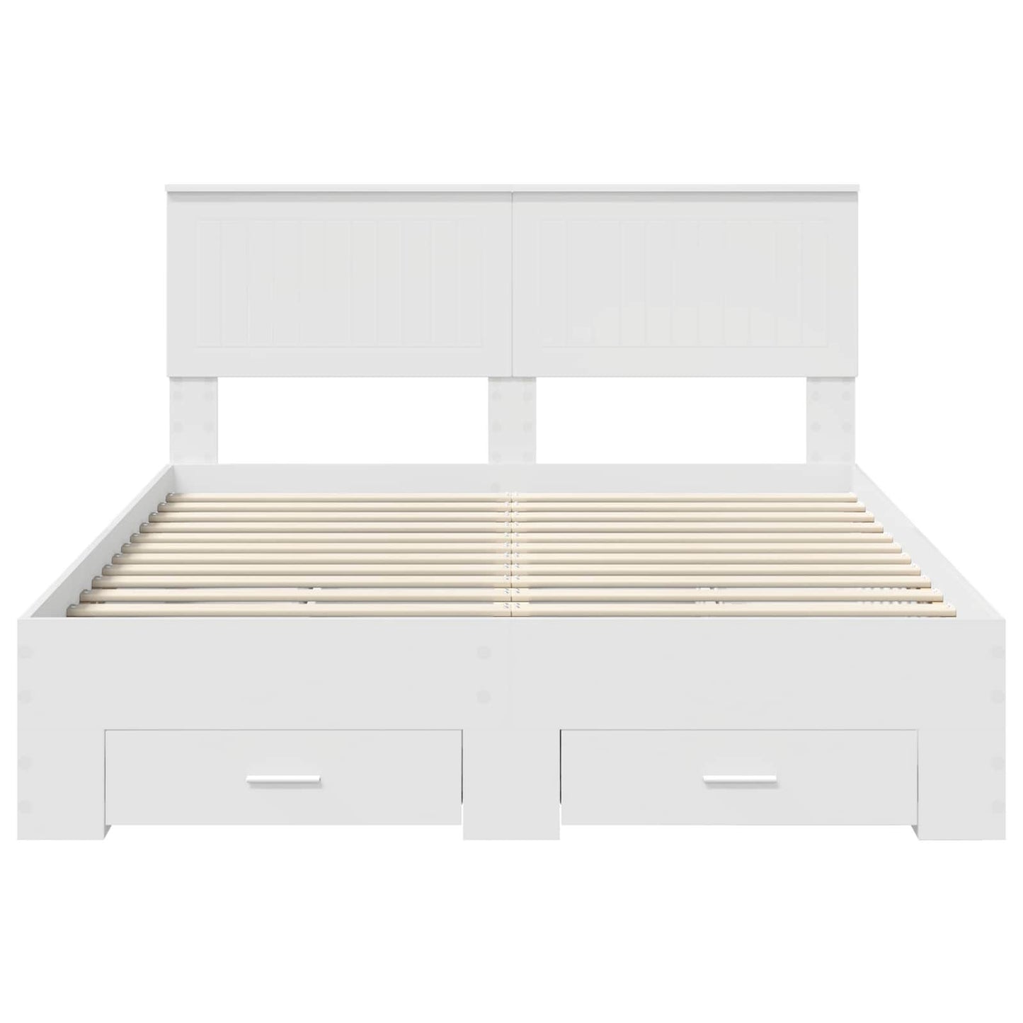 vidaXL Σκελετός Κρεβατιού Λευκό 140 x 190 cm Επεξεργασμένο ξύλο