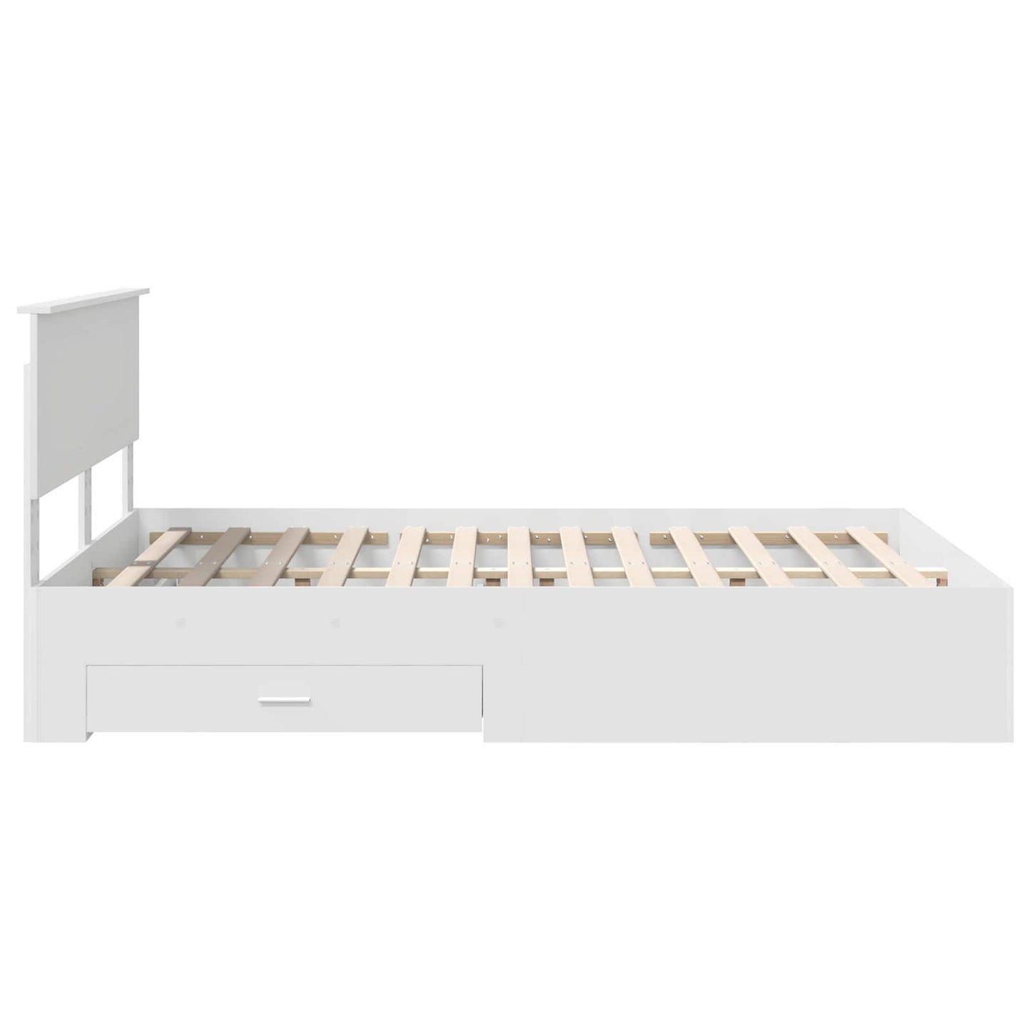 vidaXL Σκελετός Κρεβατιού Λευκό 140 x 190 cm Επεξεργασμένο ξύλο
