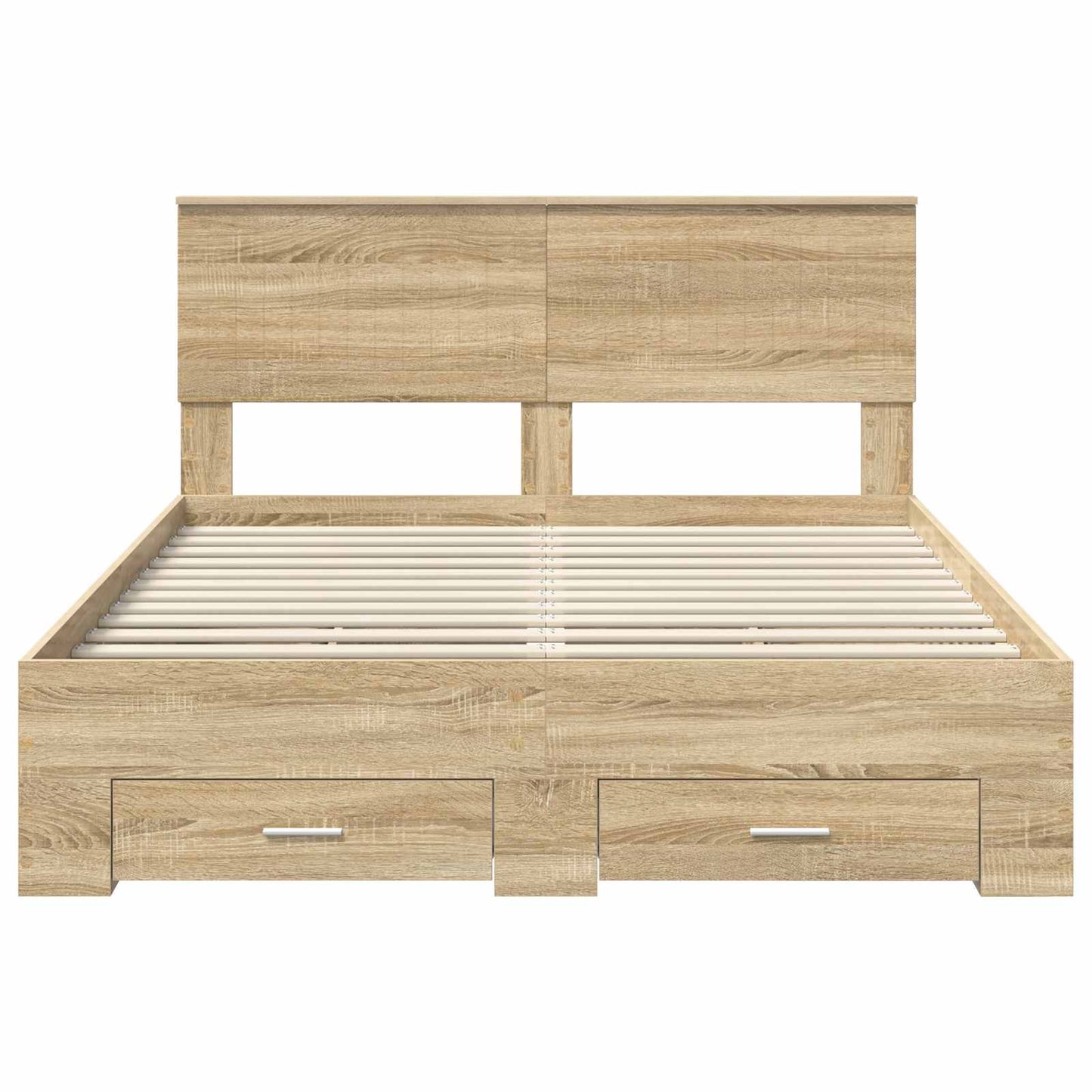 vidaXL Σκελετός Κρεβατιού Sonoma Δρυς 140 x 190 cm Επεξεργασμένο Ξύλο