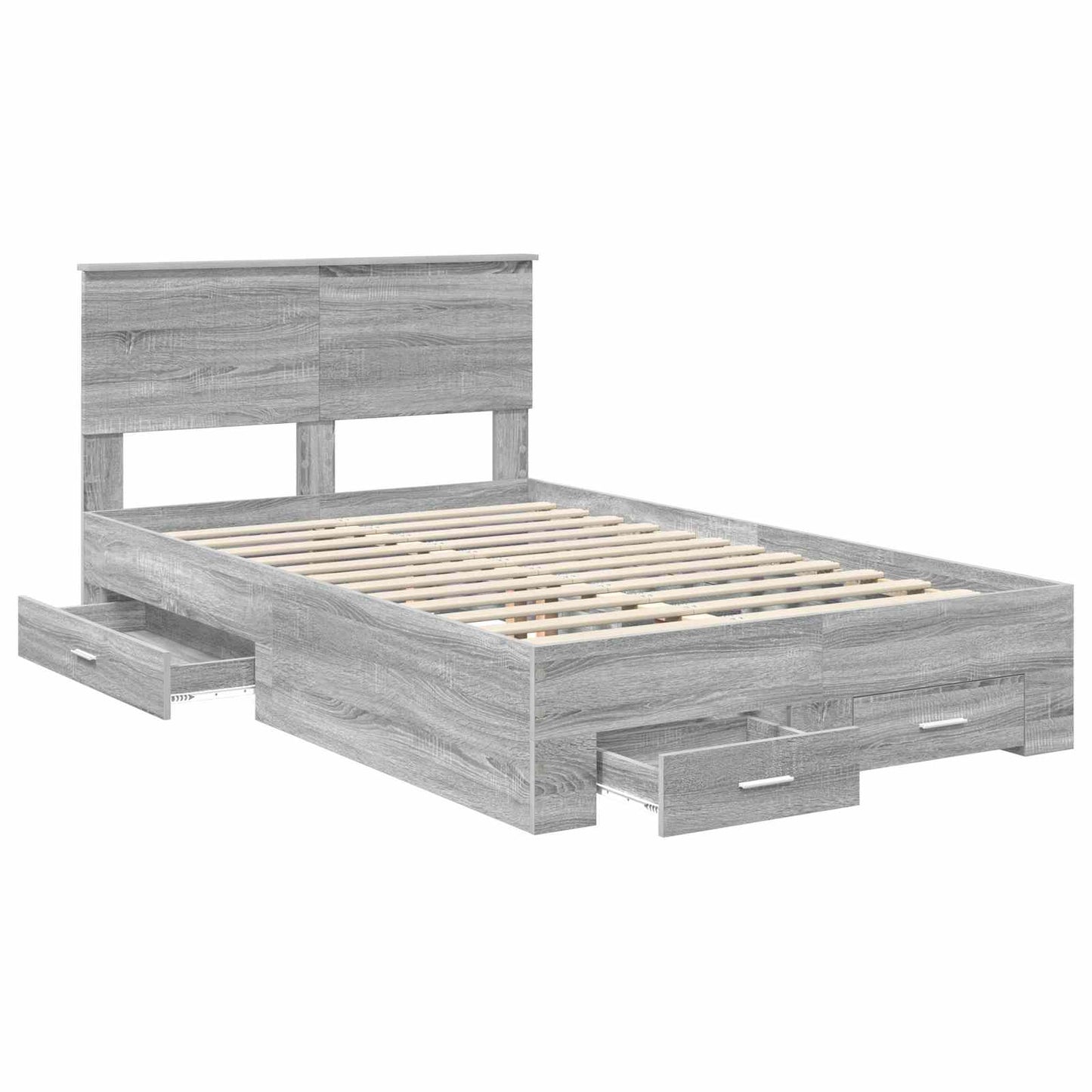 vidaXL Σκελετός Κρεβατιού Γκρι Sonoma 120 x 200 cm Επεξεργασμένο Ξύλο