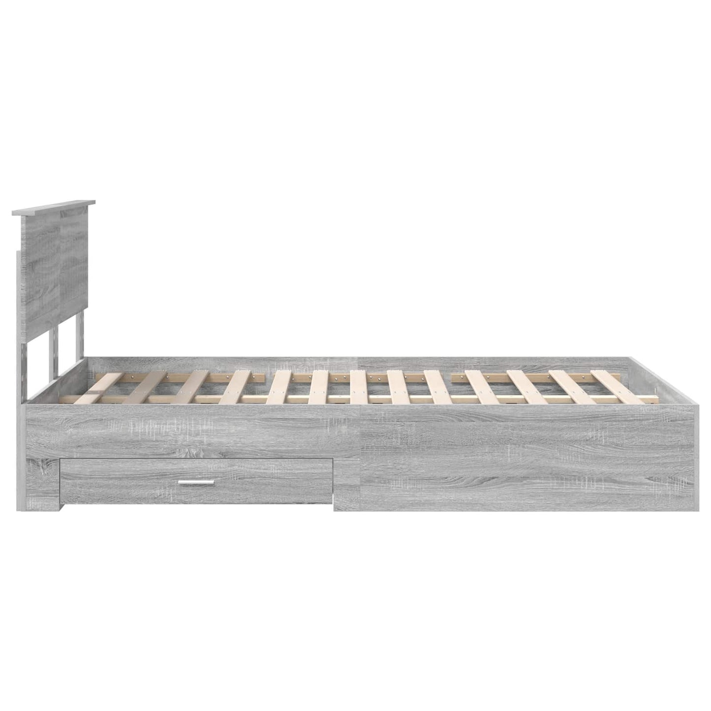vidaXL Σκελετός Κρεβατιού Γκρι Sonoma 120 x 200 cm Επεξεργασμένο Ξύλο