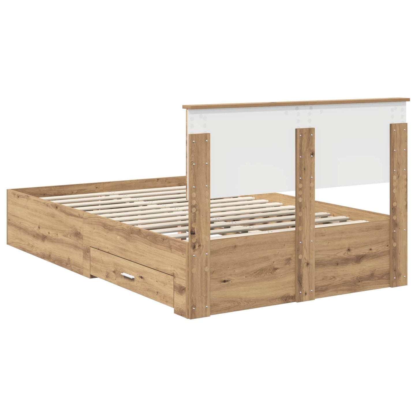 vidaXL Σκελετός Κρεβατιού Artisan Δρυς 120 x 190 cm Επεξεργασμένο Ξύλο