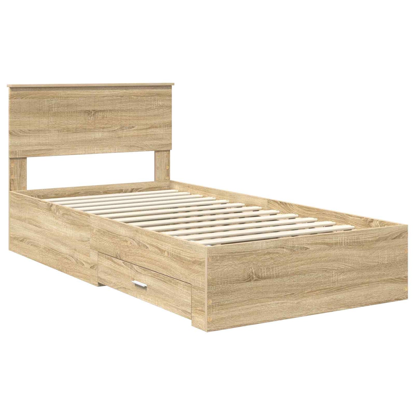 vidaXL Σκελετός Κρεβατιού Sonoma Δρυς 100 x 200 cm Επεξεργασμένο Ξύλο