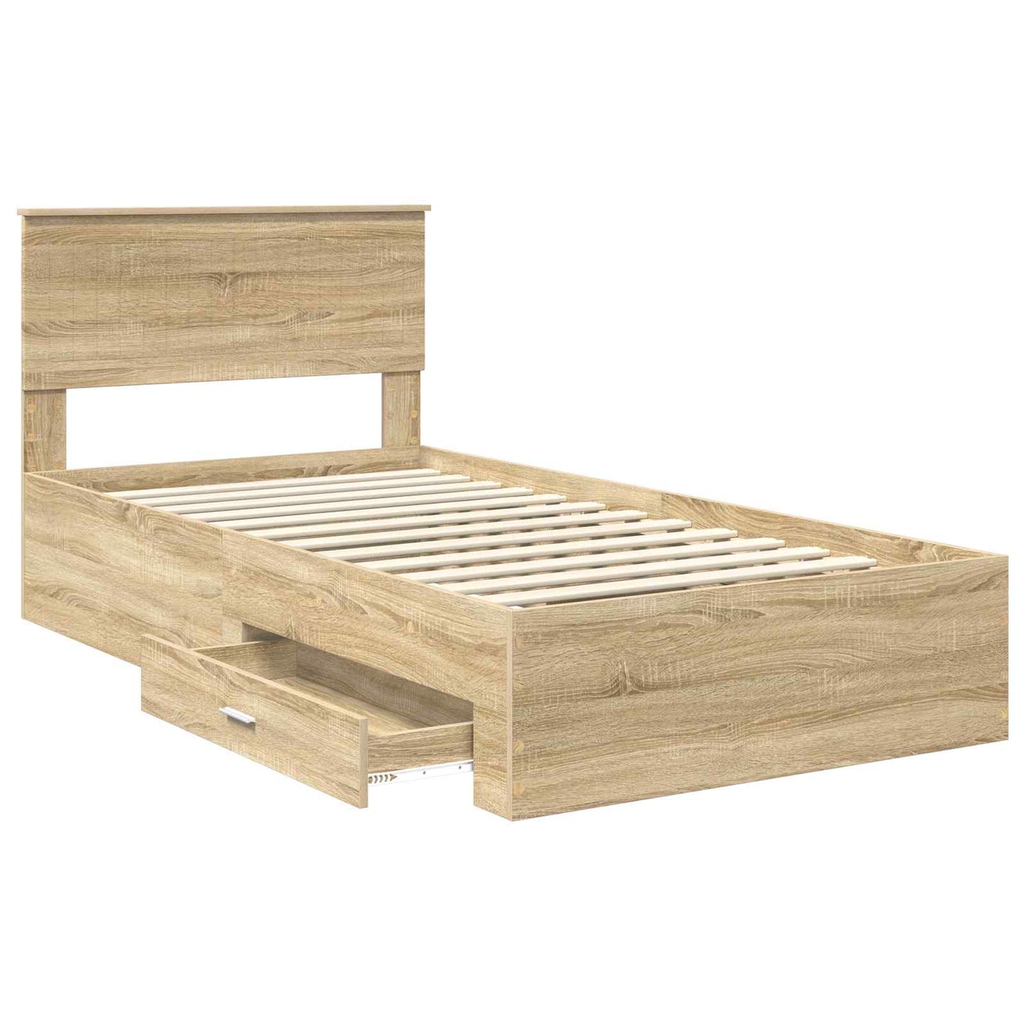vidaXL Σκελετός Κρεβατιού Sonoma Δρυς 100 x 200 cm Επεξεργασμένο Ξύλο