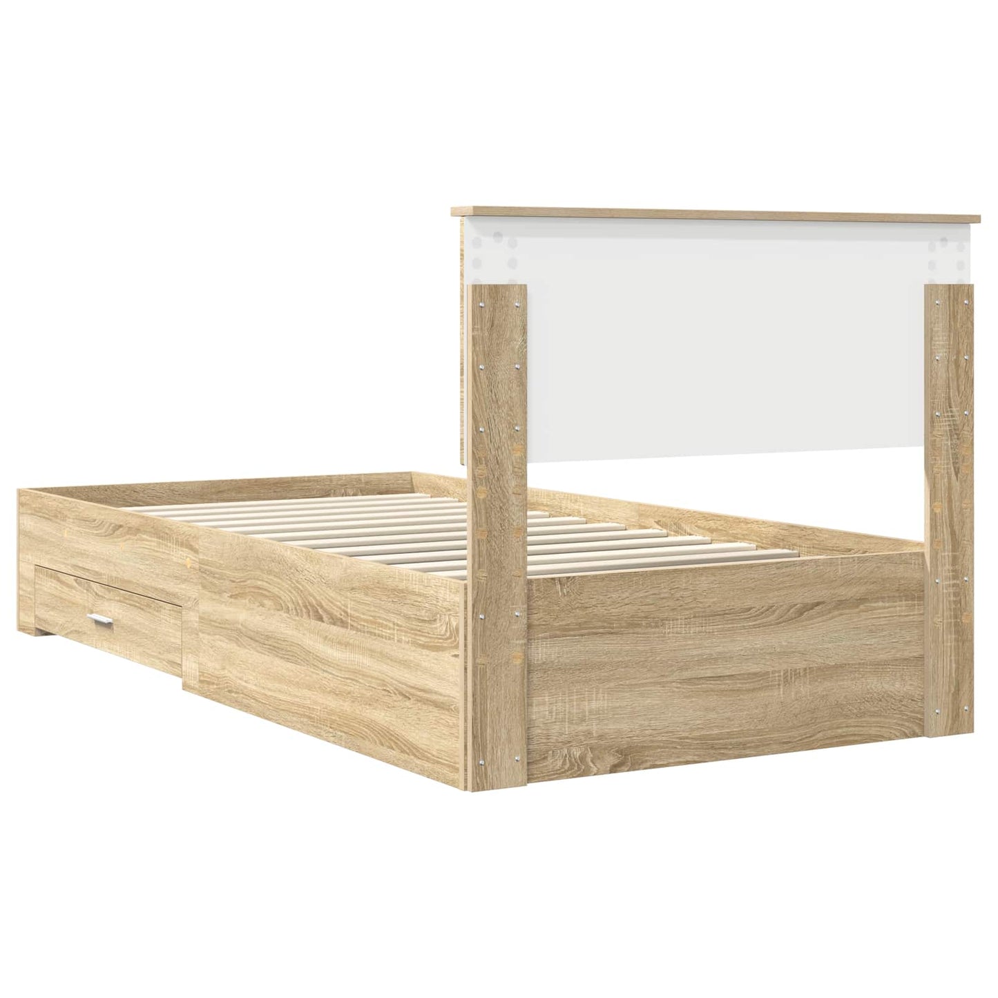 vidaXL Σκελετός Κρεβατιού Sonoma Δρυς 100 x 200 cm Επεξεργασμένο Ξύλο