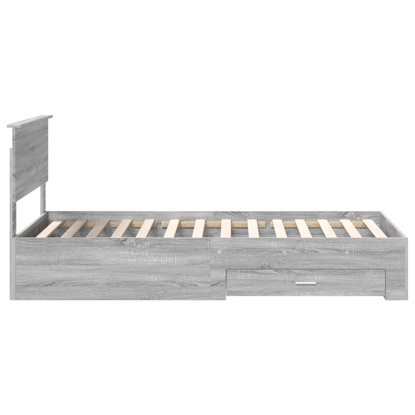 vidaXL Σκελετός Κρεβατιού Γκρι Sonoma 100 x 200 cm Επεξεργασμένο Ξύλο