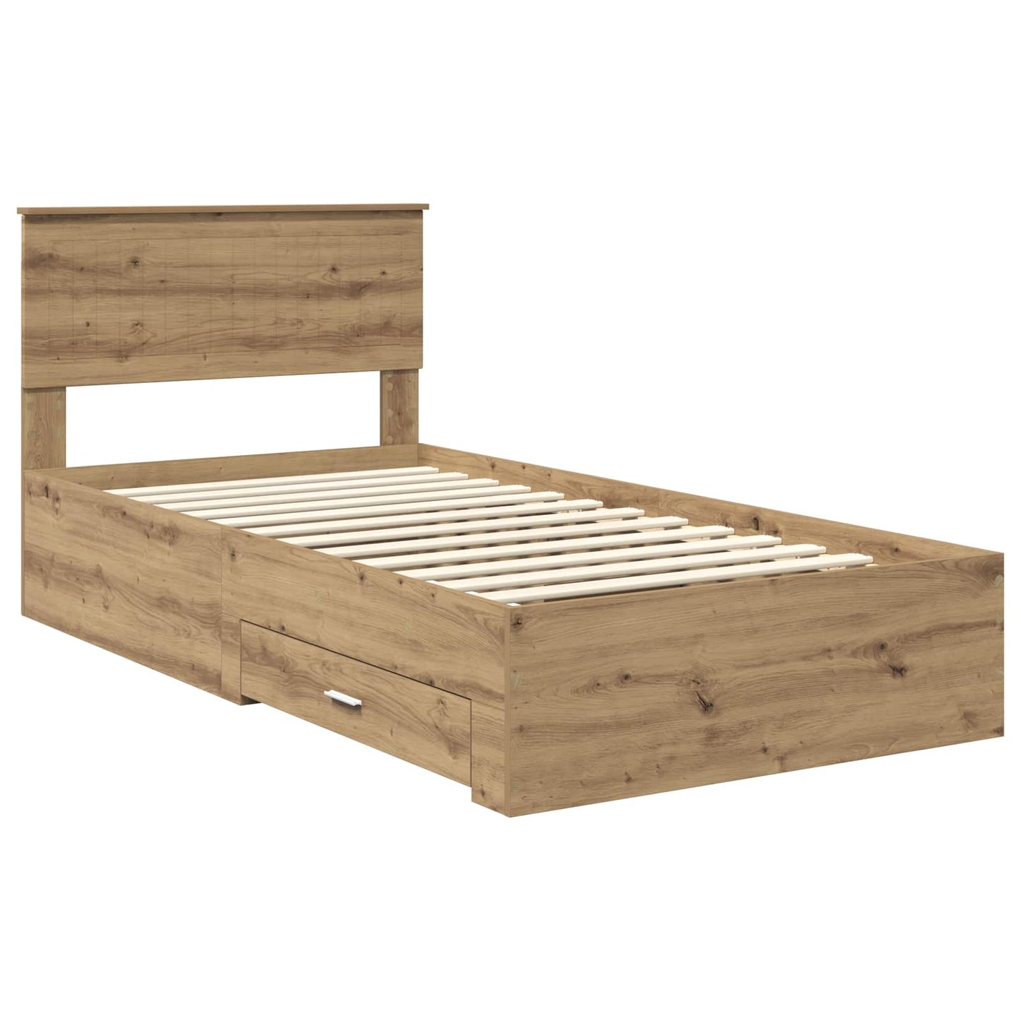 vidaXL Σκελετός Κρεβατιού Artisan Δρυς 100 x 200 cm Επεξεργασμένο Ξύλο