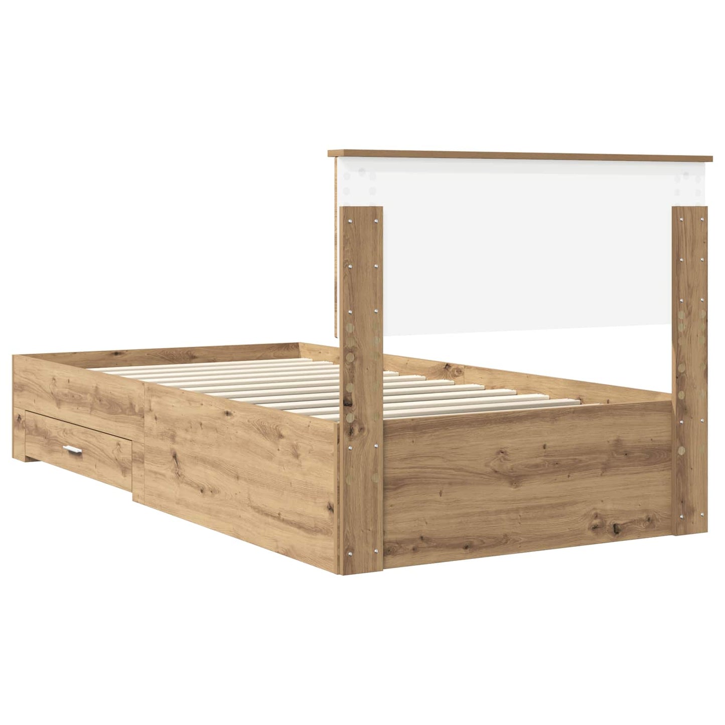 vidaXL Σκελετός Κρεβατιού Artisan Δρυς 100 x 200 cm Επεξεργασμένο Ξύλο