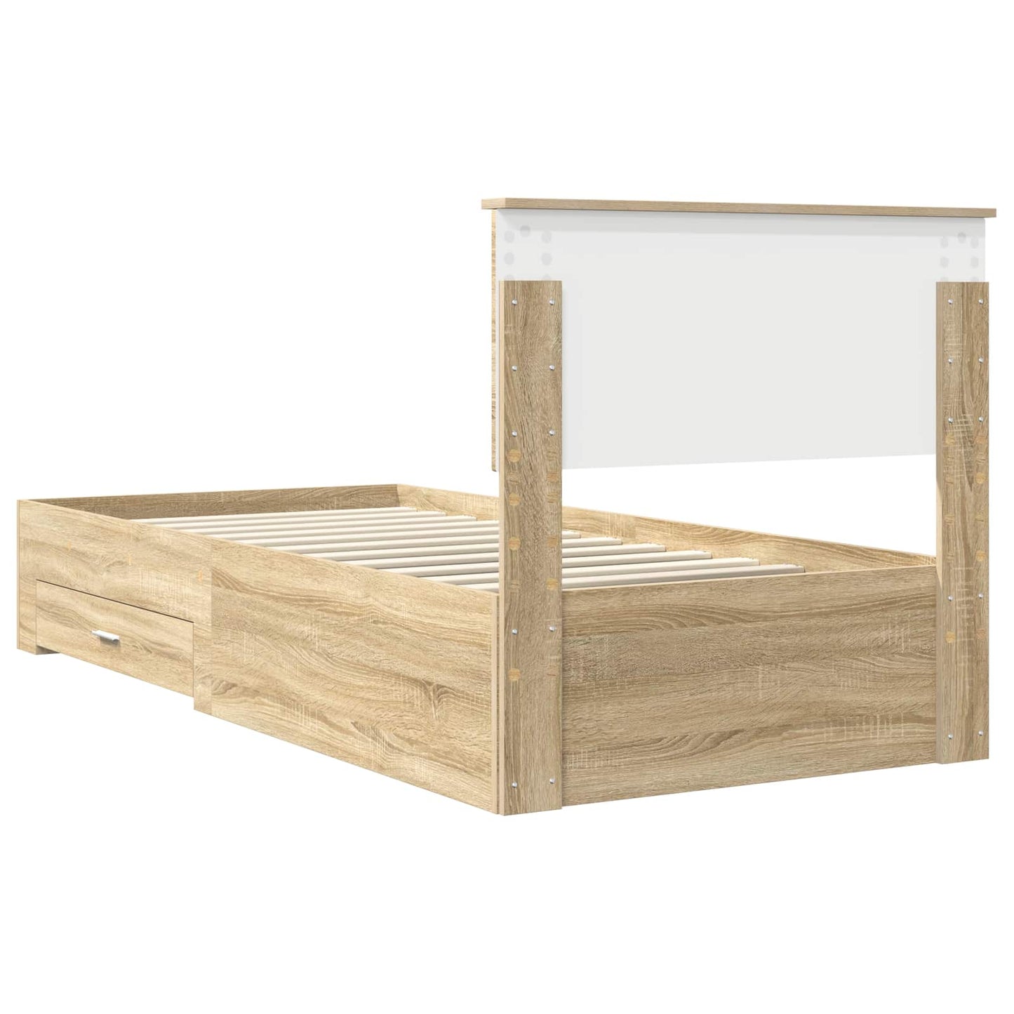 vidaXL Σκελετός Κρεβατιού Δρύς Sonoma 90 x 200 cm Επεξεργασμένο ξύλο