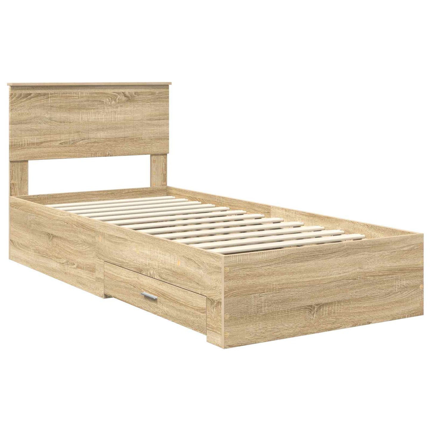 vidaXL Σκελετός Κρεβατιού Sonoma Δρυς 90 x 190 cm Επεξεργασμένο Ξύλο