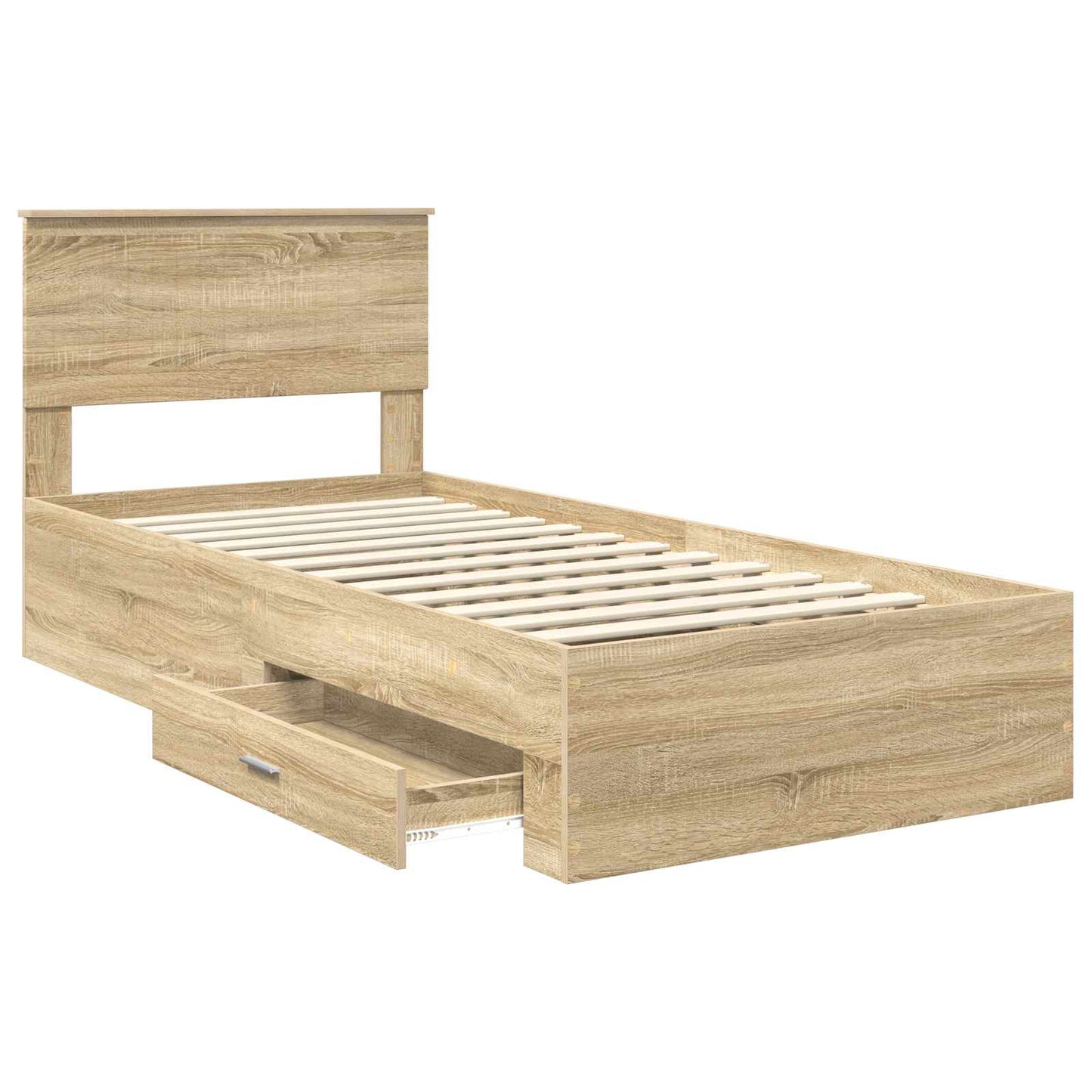 vidaXL Σκελετός Κρεβατιού Sonoma Δρυς 90 x 190 cm Επεξεργασμένο Ξύλο