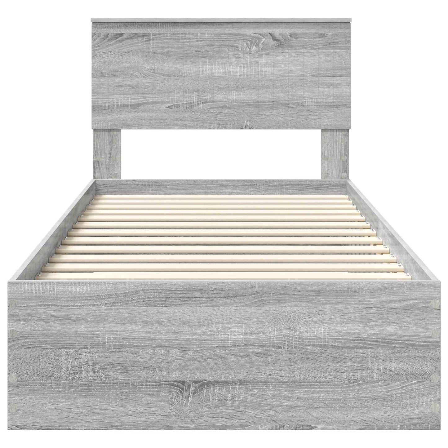 vidaXL Σκελετός Κρεβατιού Γκρι Sonoma 90 x 190 cm Επεξεργασμένο Ξύλο