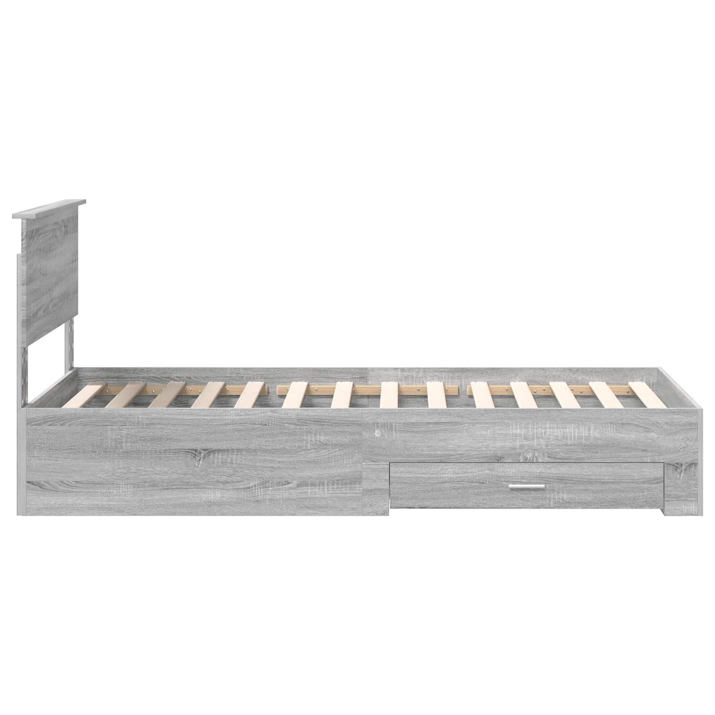 vidaXL Σκελετός Κρεβατιού Γκρι Sonoma 90 x 190 cm Επεξεργασμένο Ξύλο