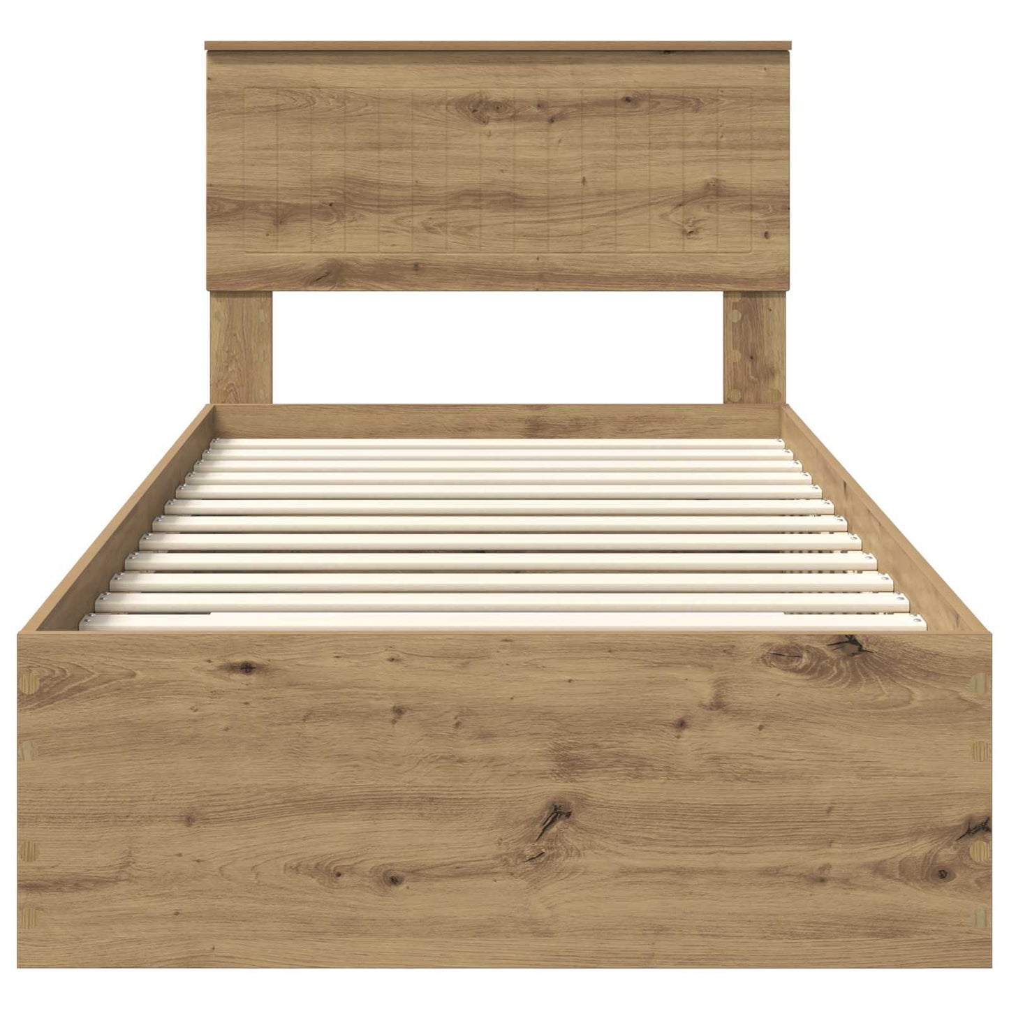 vidaXL Σκελετός Κρεβατιού Artisan Δρυς 90 x 190 cm Επεξεργασμένο Ξύλο
