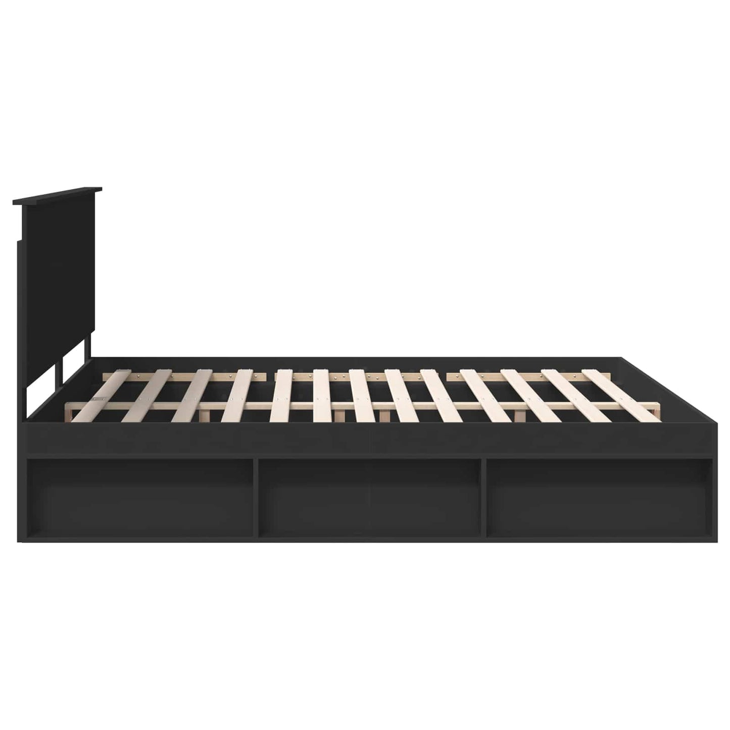 vidaXL Σκελετός Κρεβατιού Μαύρο 180 x 200 cm Στερεά ξυλεία πεύκου
