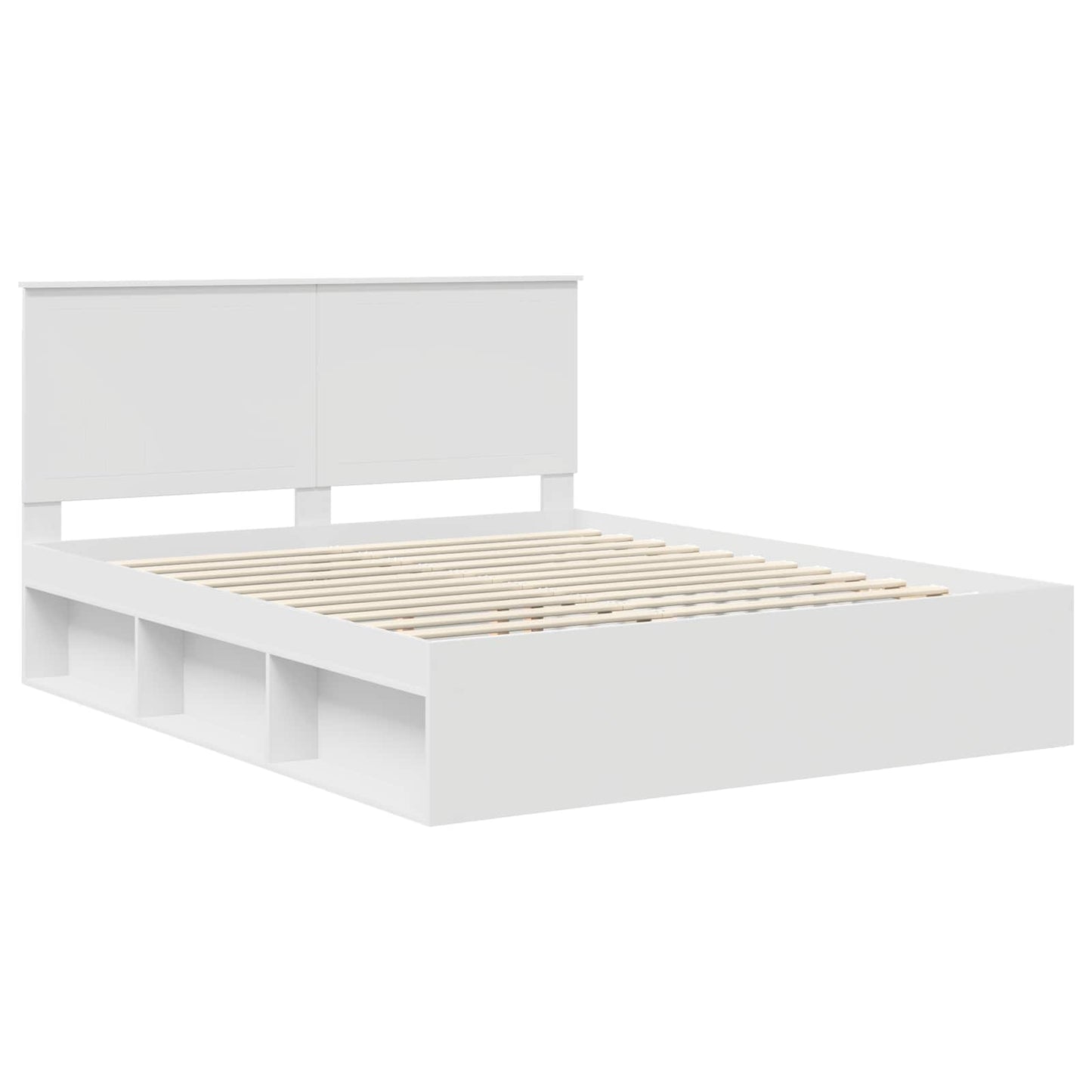 vidaXL Σκελετός Κρεβατιού Λευκό 160 x 200 cm Στερεά ξυλεία πεύκου