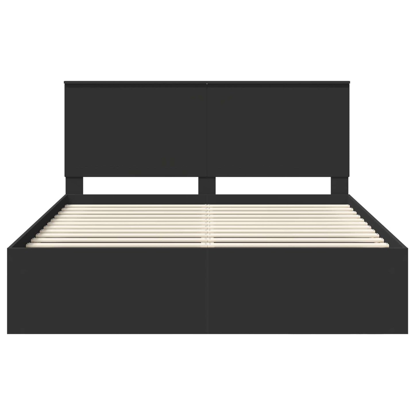 vidaXL Σκελετός Κρεβατιού Μαύρο 160 x 200 cm Στερεά ξυλεία πεύκου