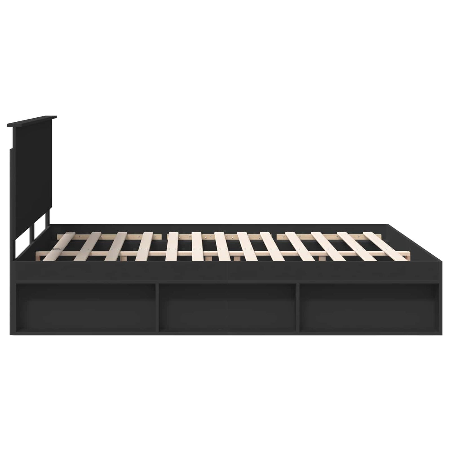 vidaXL Σκελετός Κρεβατιού Μαύρο 160 x 200 cm Στερεά ξυλεία πεύκου