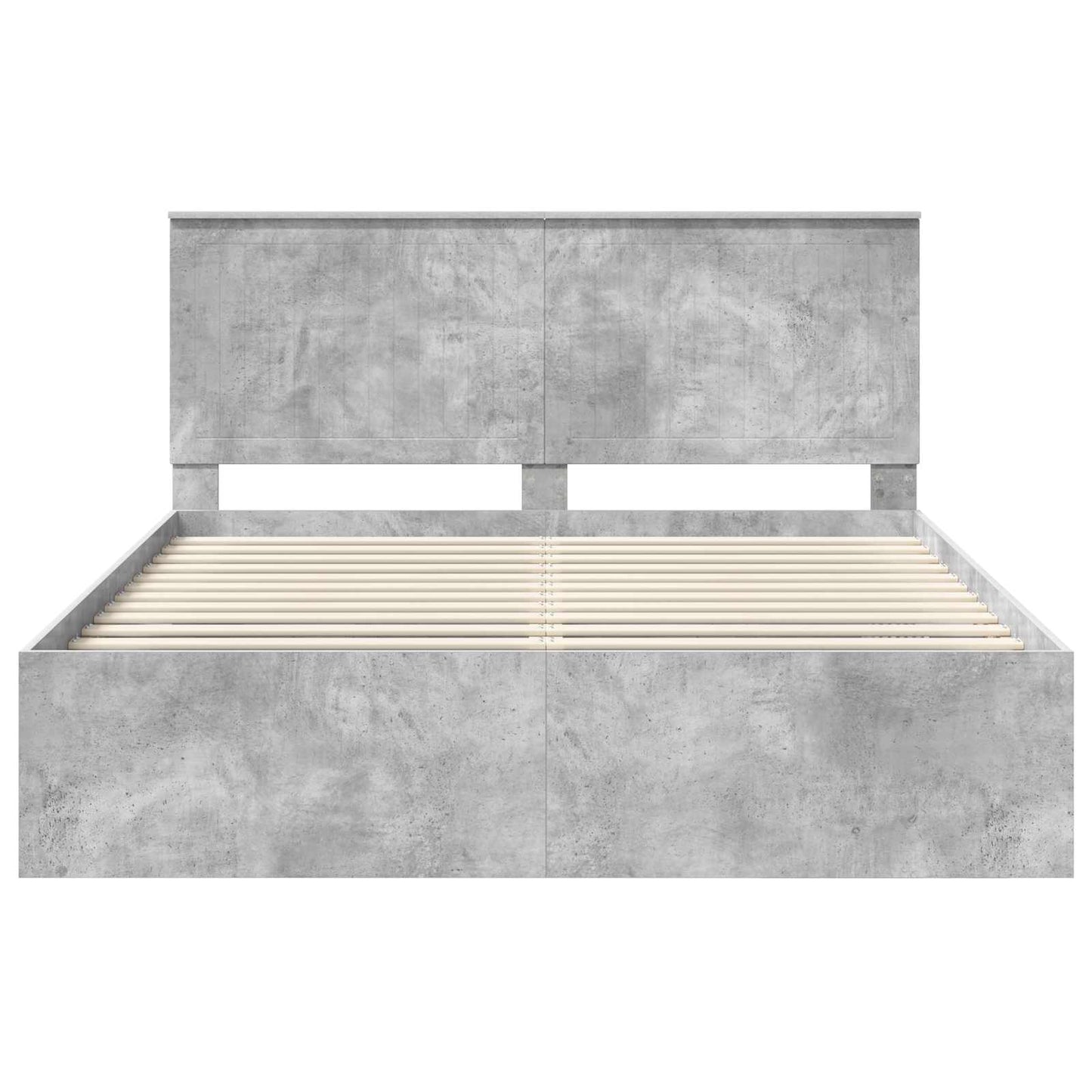 vidaXL Σκελετός Κρεβατιού Σκυρόδεμα 160 x 200 cm Στερεά ξυλεία πεύκου