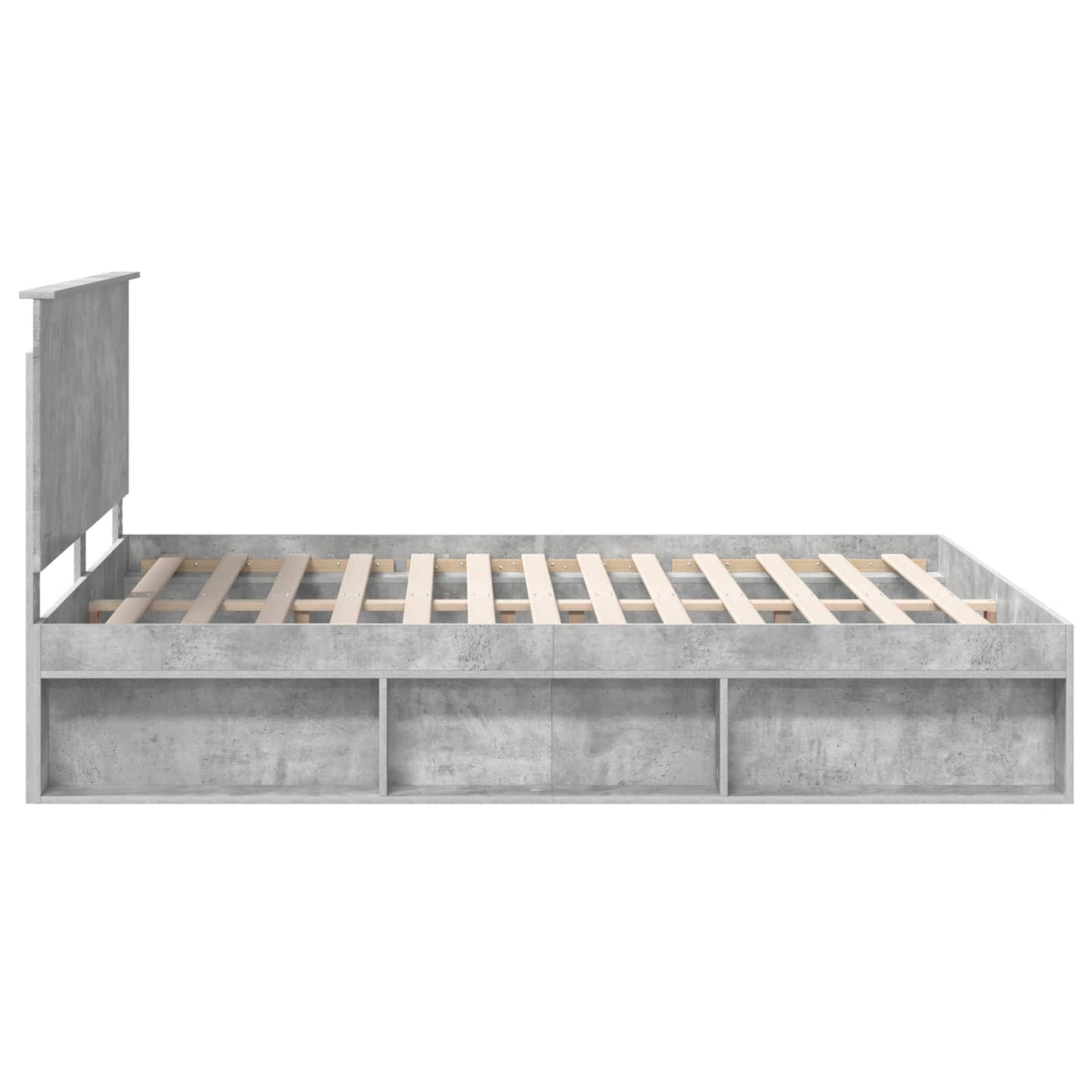 vidaXL Σκελετός Κρεβατιού Σκυρόδεμα 160 x 200 cm Στερεά ξυλεία πεύκου