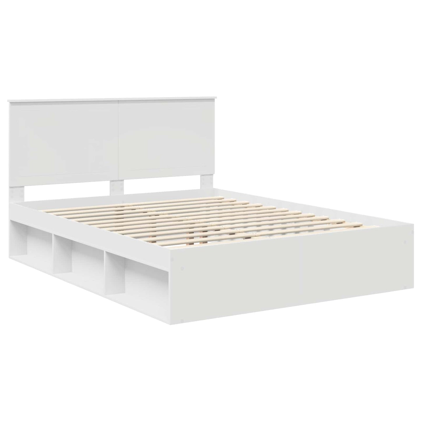 vidaXL Σκελετός Κρεβατιού Λευκό 150 x 200 cm Στερεά ξυλεία πεύκου