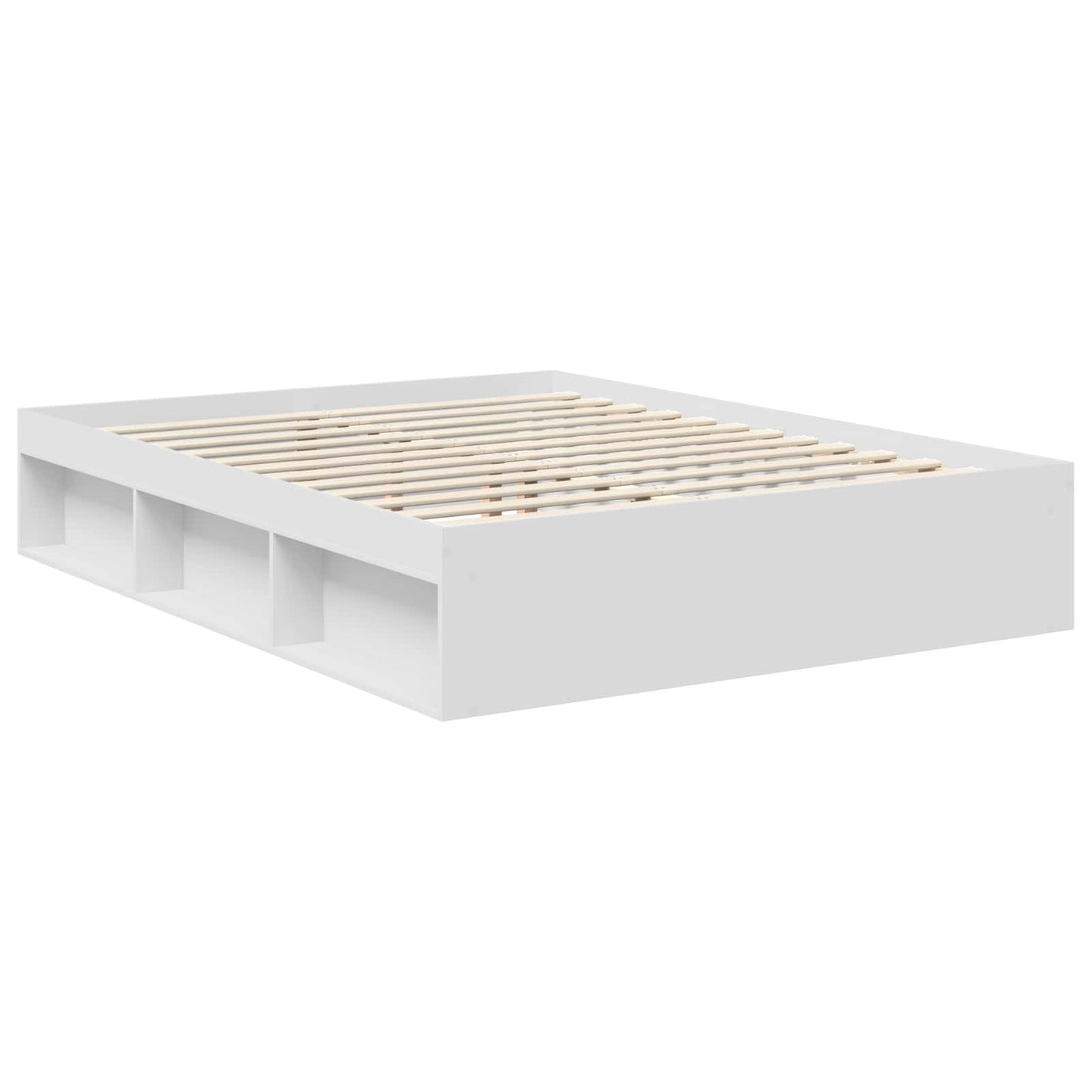 vidaXL Σκελετός Κρεβατιού Λευκό 150 x 200 cm Στερεά ξυλεία πεύκου