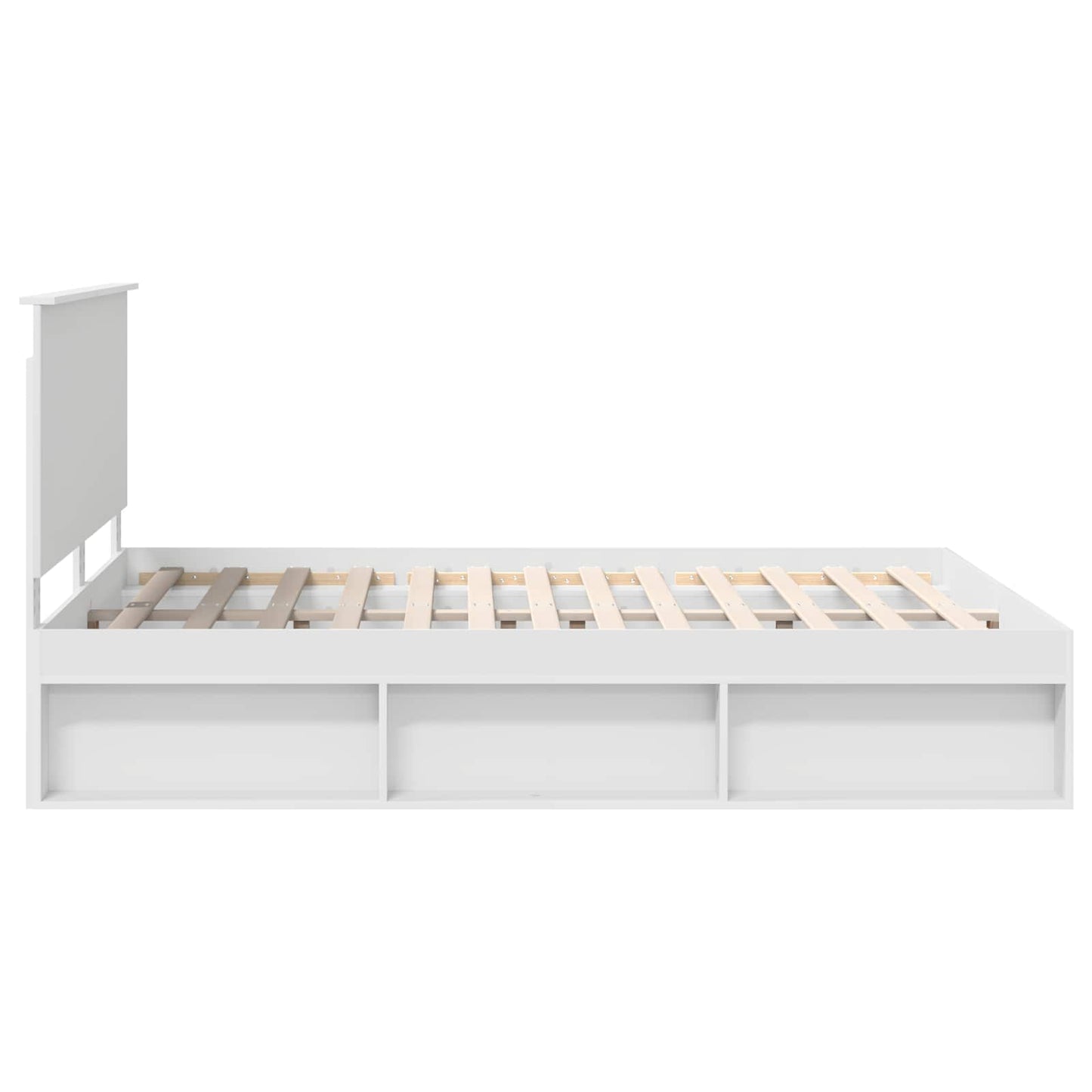 vidaXL Σκελετός Κρεβατιού Λευκό 150 x 200 cm Στερεά ξυλεία πεύκου
