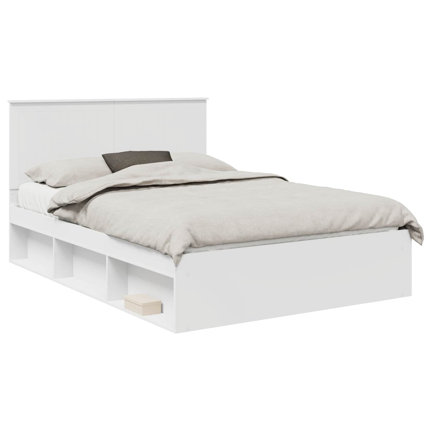 vidaXL Σκελετός Κρεβατιού Λευκό 140 x 200 cm Στερεά ξυλεία πεύκου