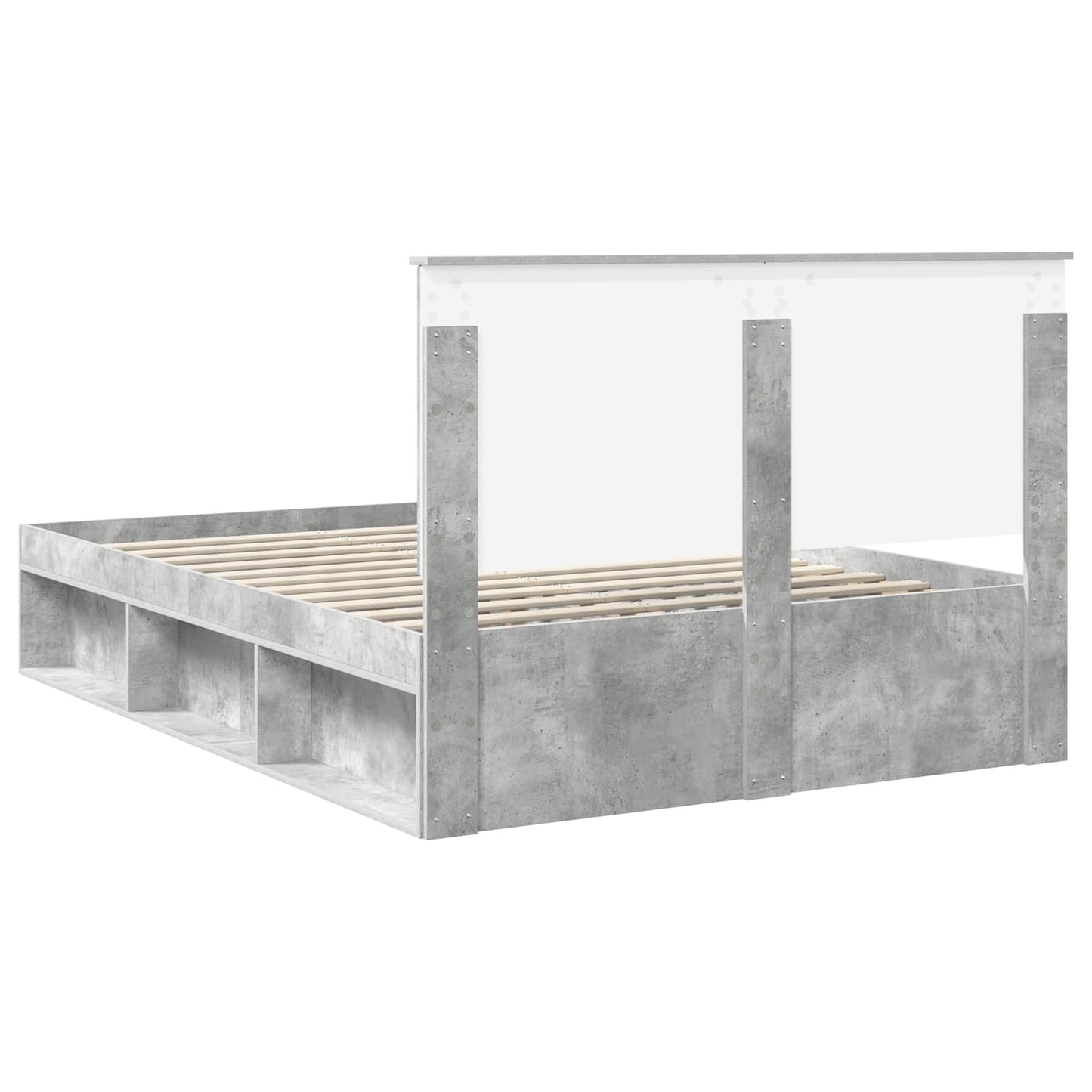 vidaXL Σκελετός Κρεβατιού Σκυρόδεμα 140 x 200 cm Στερεά ξυλεία πεύκου