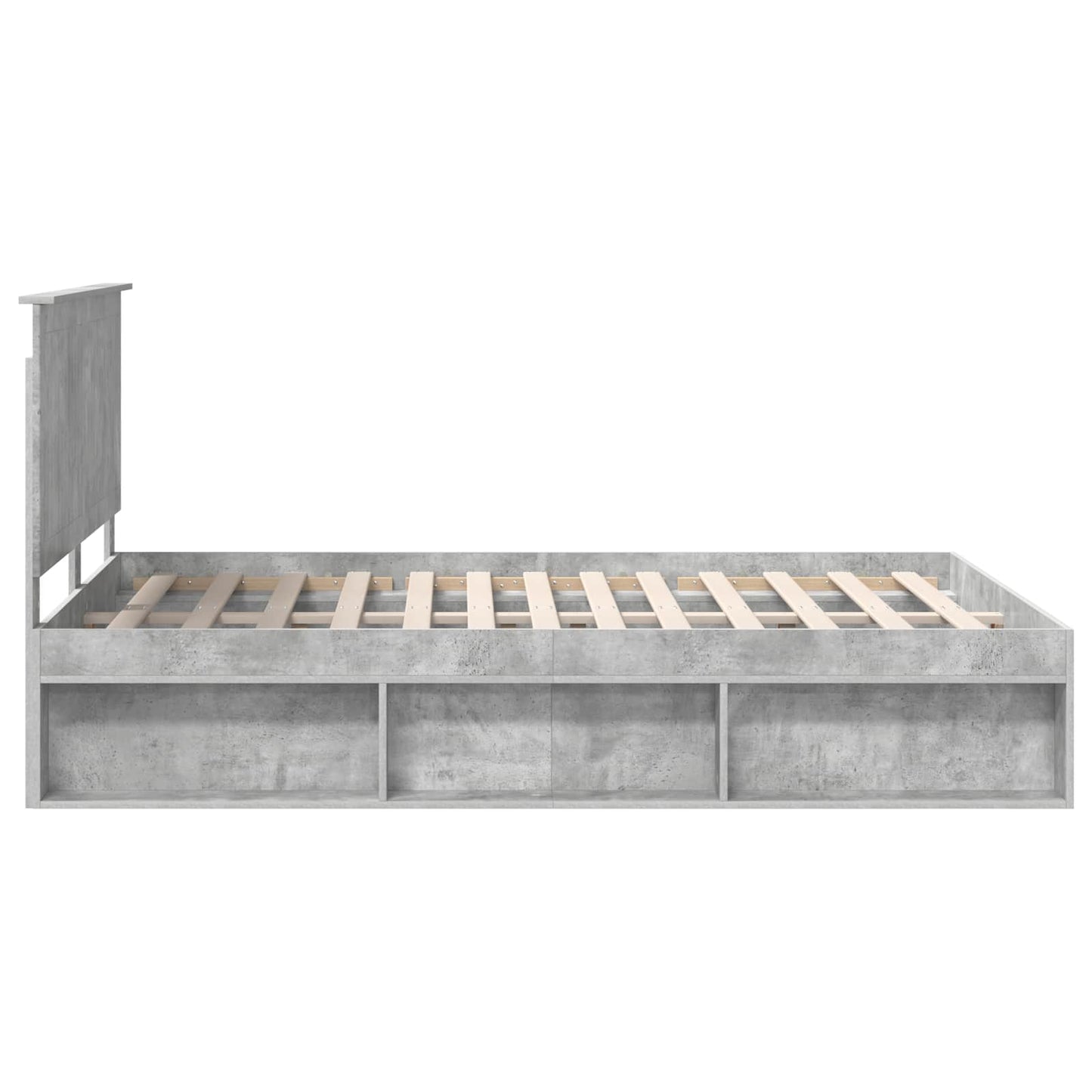 vidaXL Σκελετός Κρεβατιού Σκυρόδεμα 140 x 200 cm Στερεά ξυλεία πεύκου
