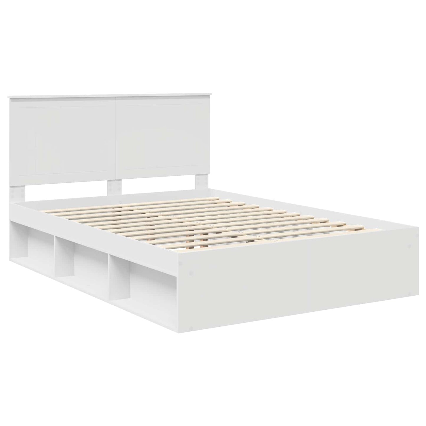 vidaXL Σκελετός Κρεβατιού Λευκό 140 x 190 cm Στερεά ξυλεία πεύκου