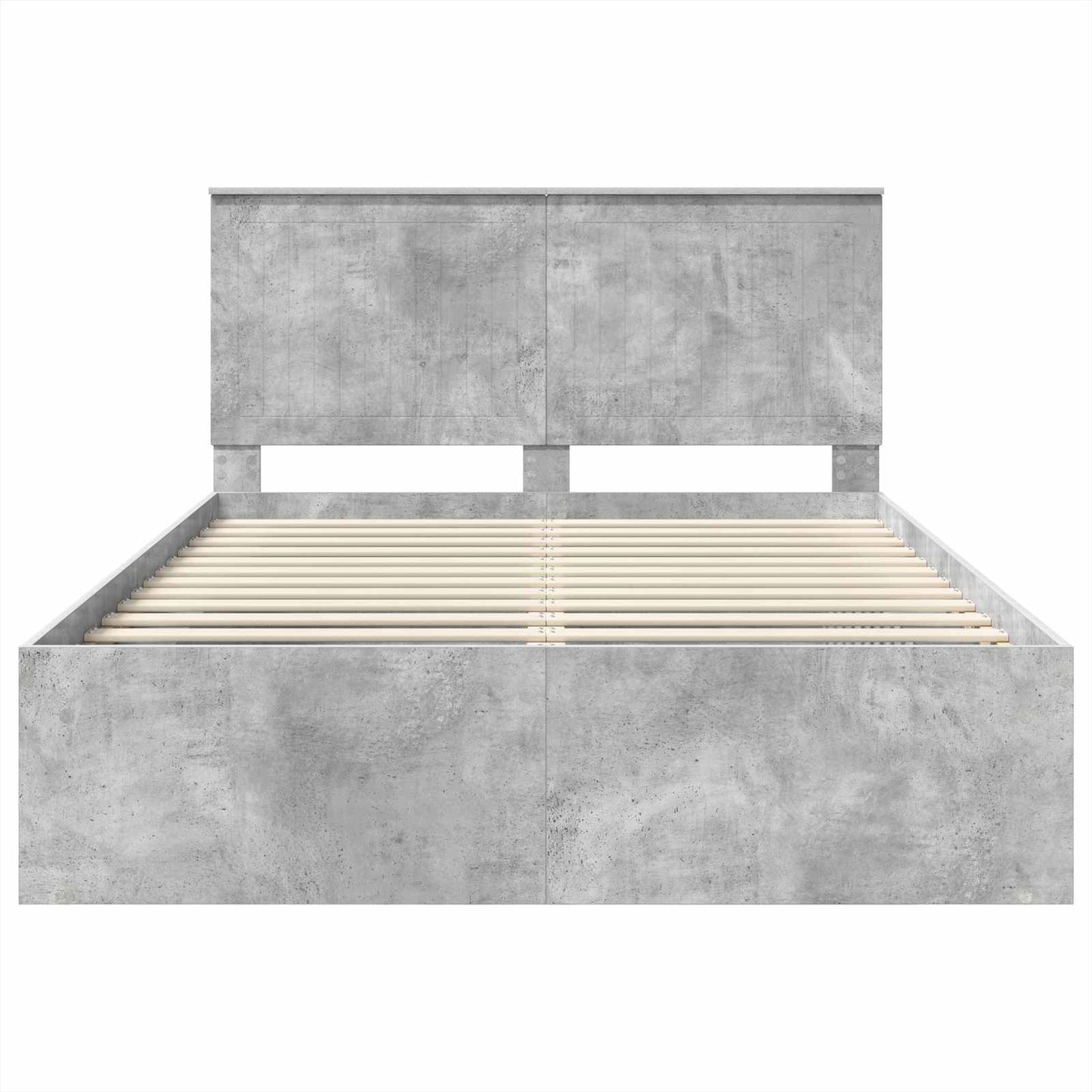 vidaXL Σκελετός Κρεβατιού Σκυρόδεμα 140 x 190 cm Στερεά ξυλεία πεύκου