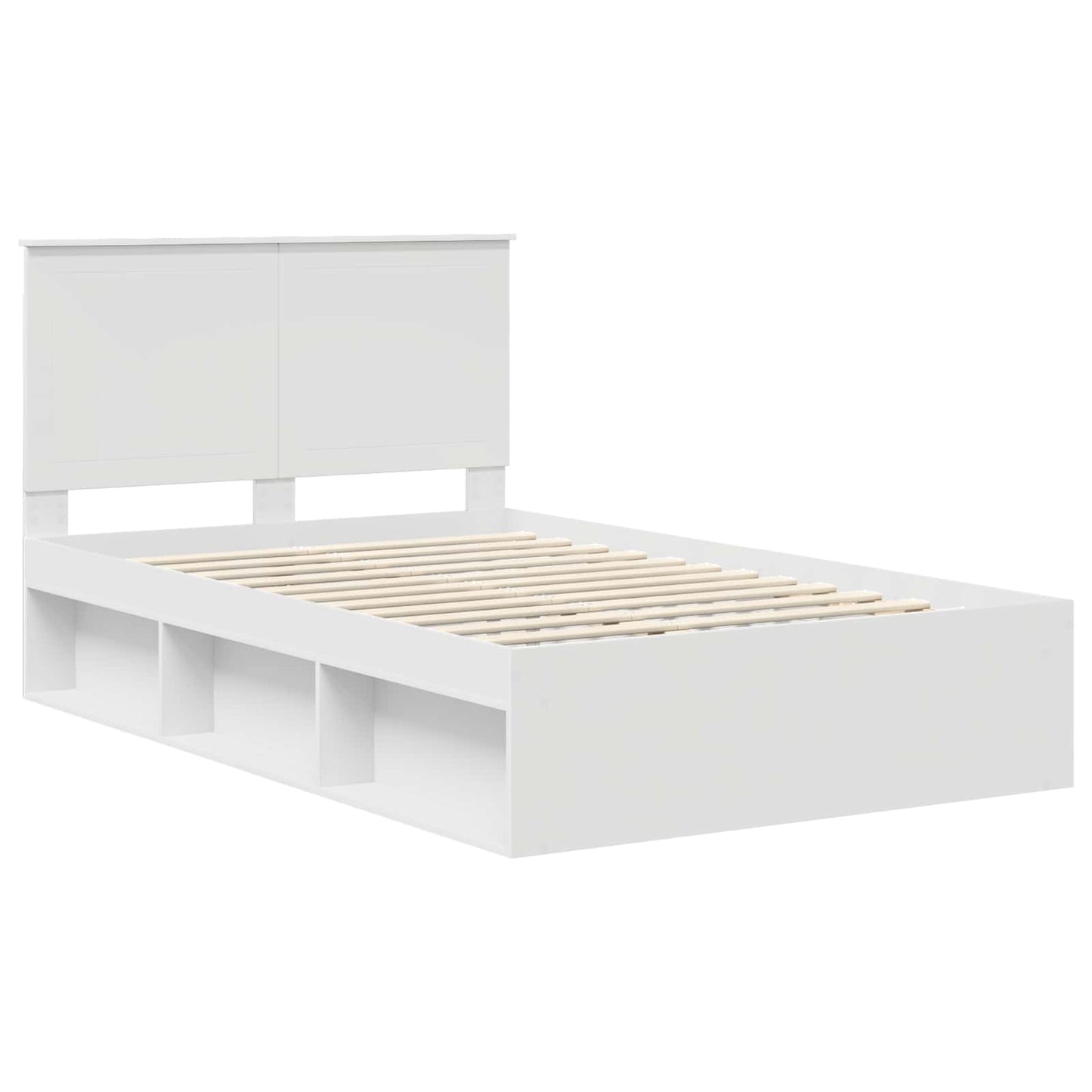vidaXL Σκελετός Κρεβατιού Λευκό 120 x 200 cm Στερεά ξυλεία πεύκου