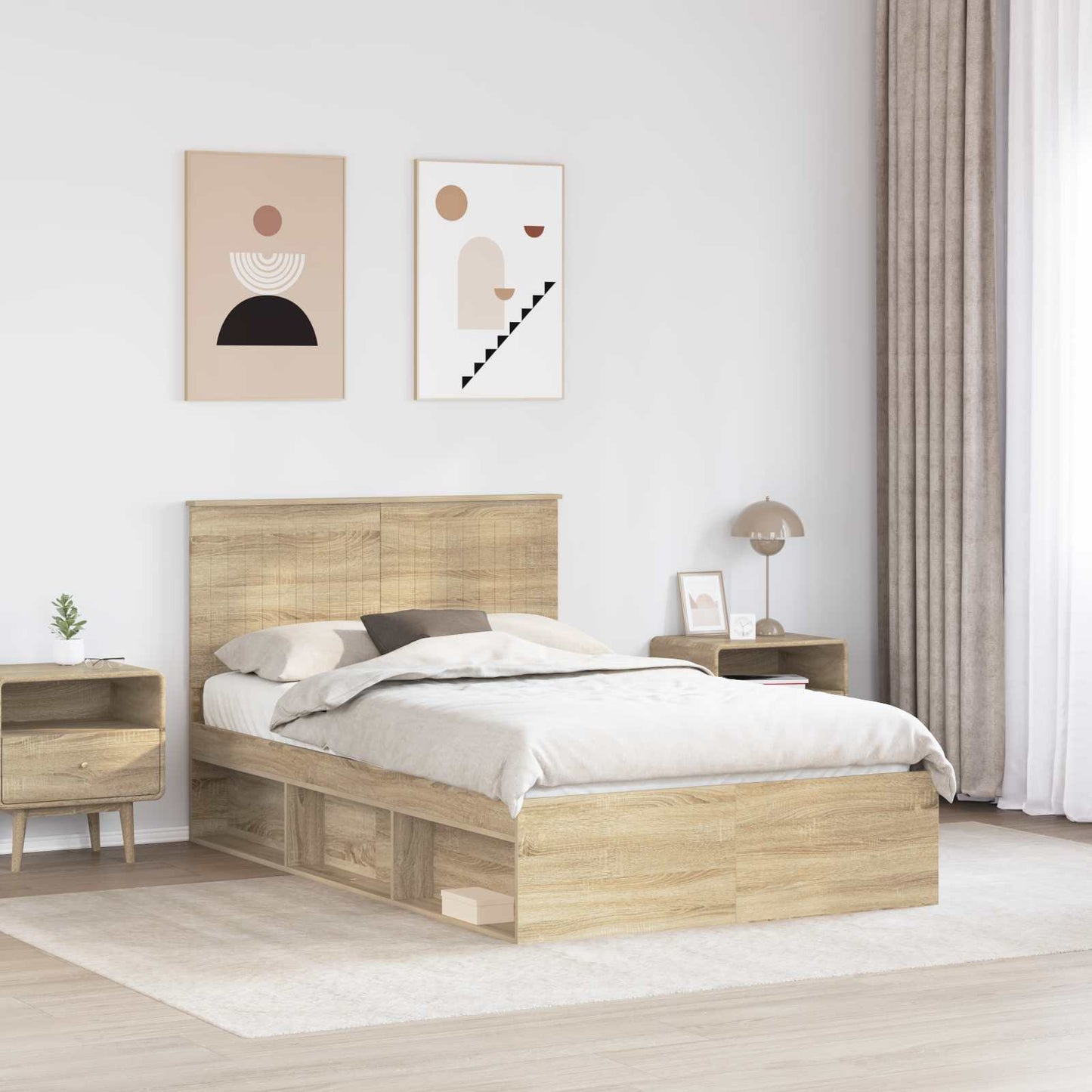 vidaXL Σκελετός Κρεβατιού Σονόμα 120 x 200 cm Στερεά ξυλεία πεύκου