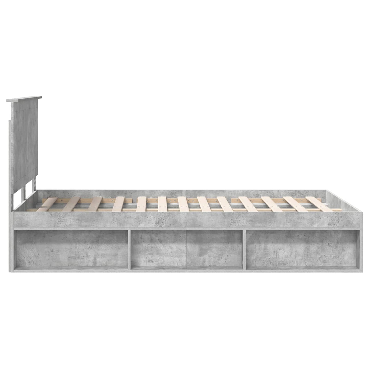 vidaXL Σκελετός Κρεβατιού Σκυρόδεμα 120 x 200 cm Στερεά ξυλεία πεύκου