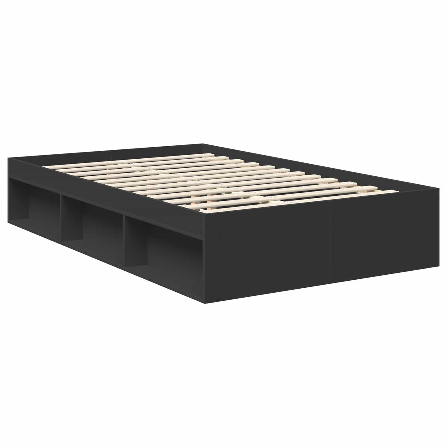 vidaXL Σκελετός Κρεβατιού Μαύρο 120 x 190 cm Στερεά ξυλεία πεύκου