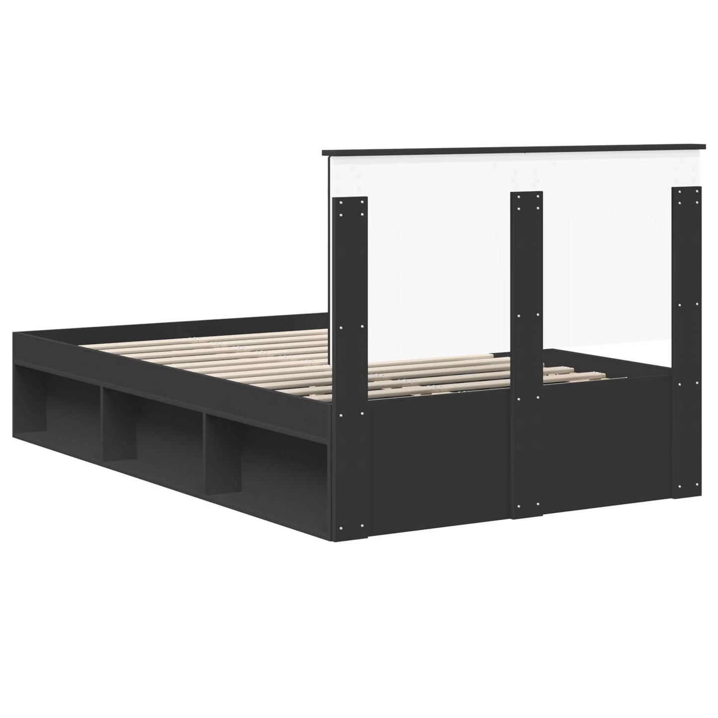 vidaXL Σκελετός Κρεβατιού Μαύρο 120 x 190 cm Στερεά ξυλεία πεύκου