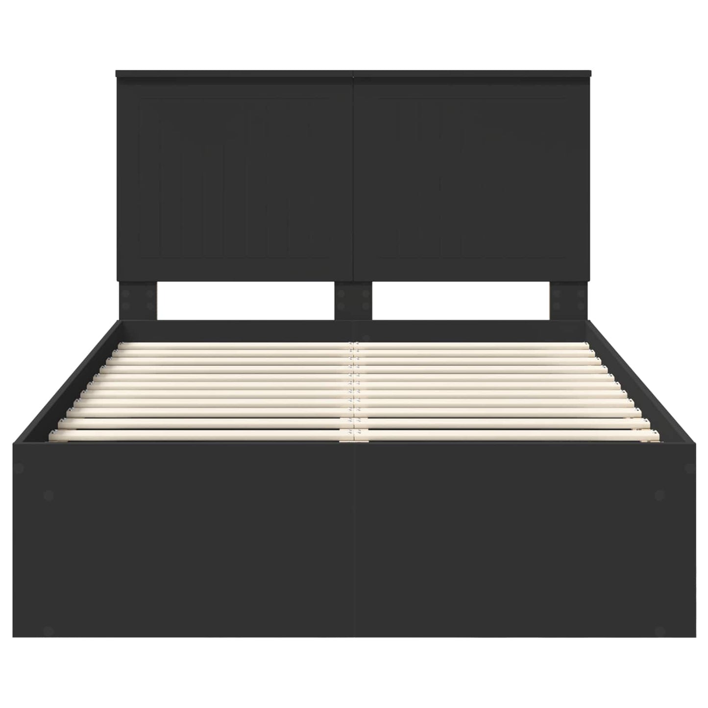 vidaXL Σκελετός Κρεβατιού Μαύρο 120 x 190 cm Στερεά ξυλεία πεύκου