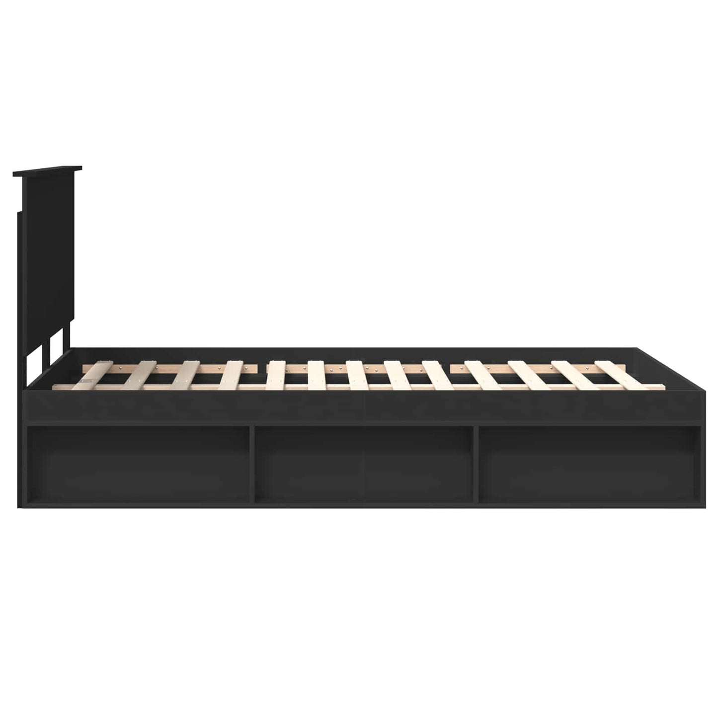 vidaXL Σκελετός Κρεβατιού Μαύρο 120 x 190 cm Στερεά ξυλεία πεύκου