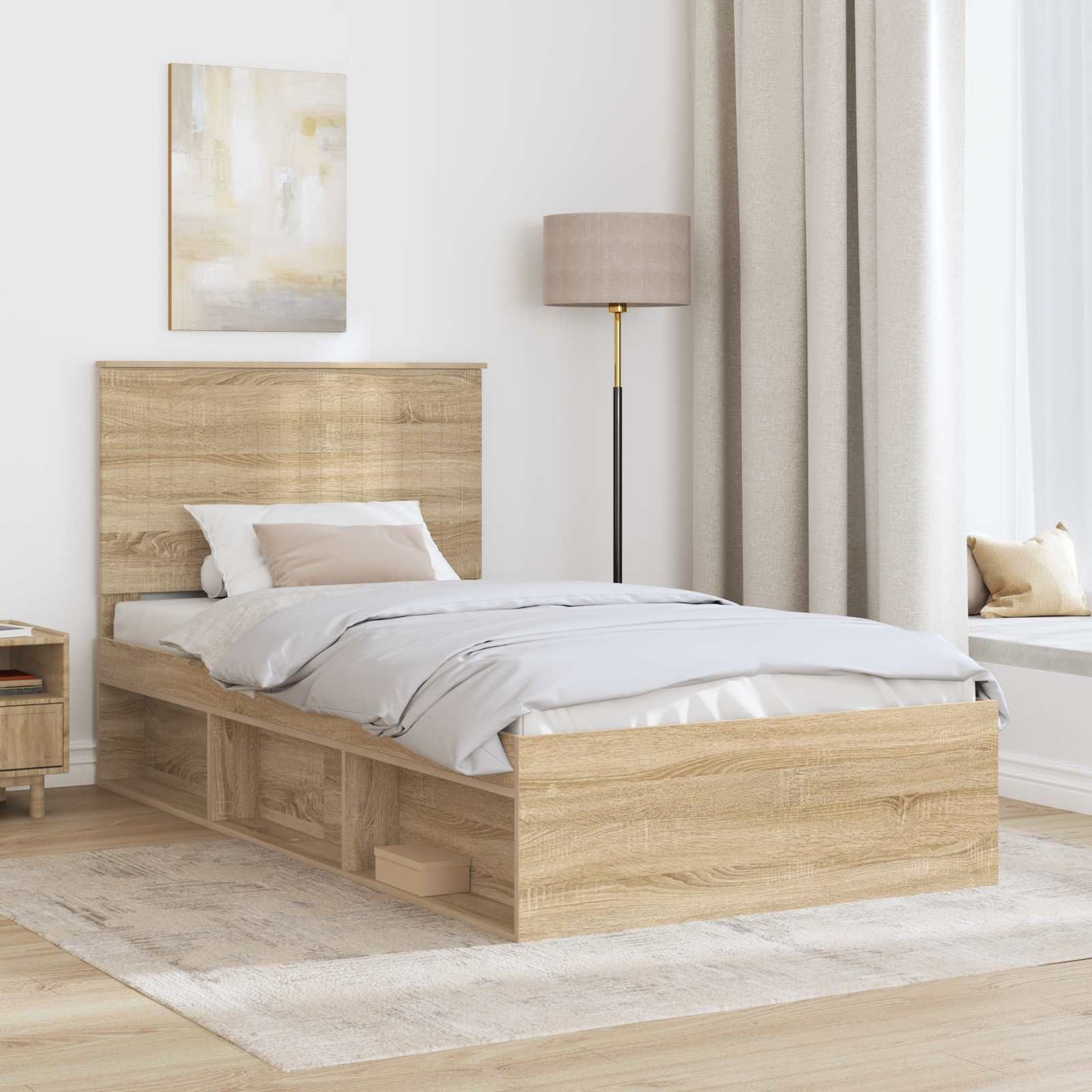 vidaXL Σκελετός Κρεβατιού Σονόμα 100 x 200 cm Στερεά ξυλεία πεύκου