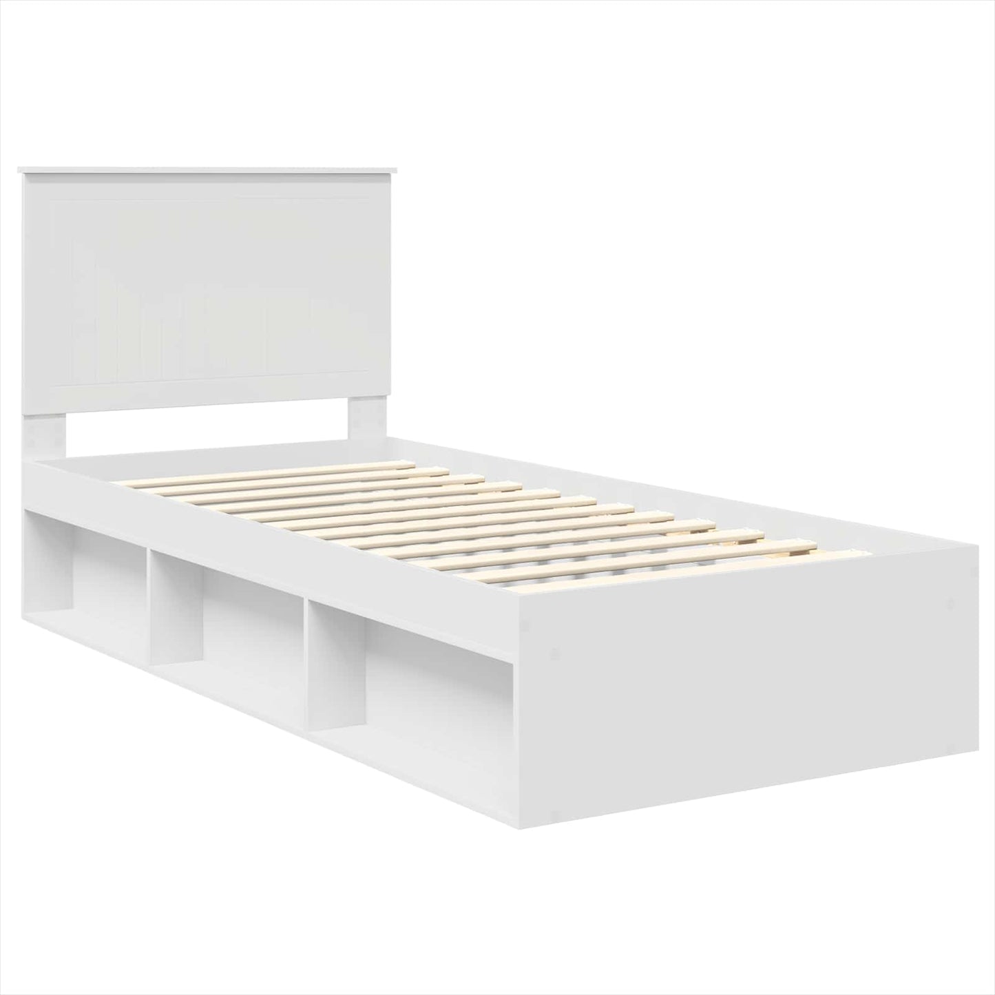 vidaXL Σκελετός Κρεβατιού Λευκό 90 x 190 cm Στερεά ξυλεία πεύκου