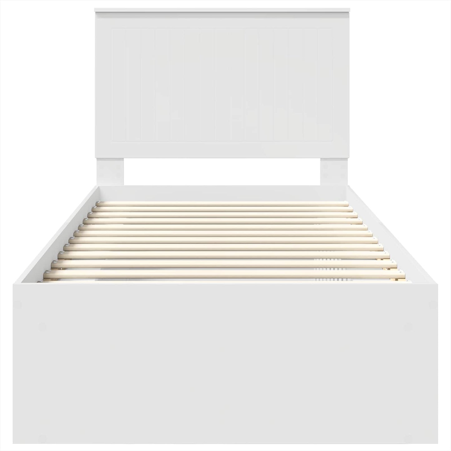 vidaXL Σκελετός Κρεβατιού Λευκό 90 x 190 cm Στερεά ξυλεία πεύκου