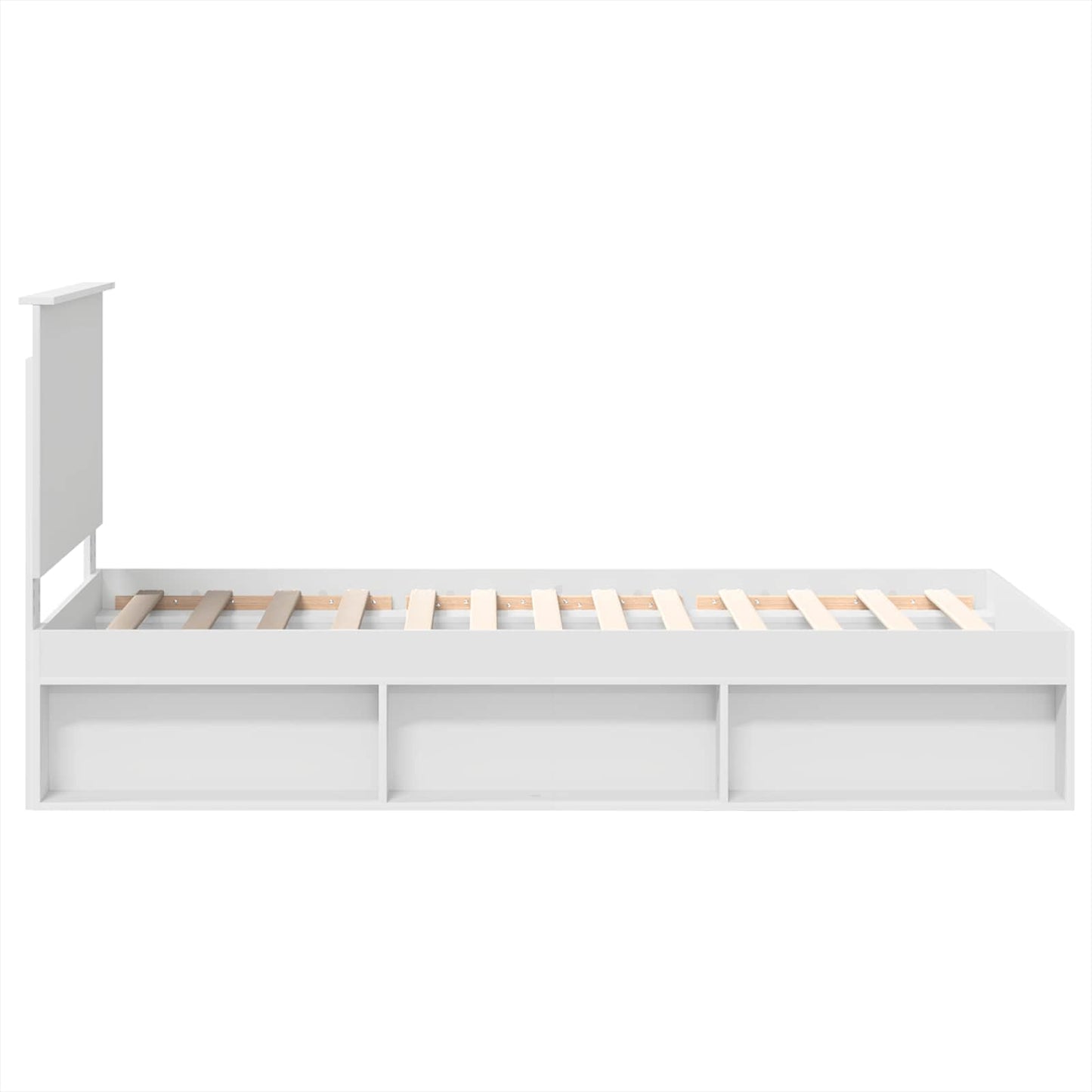vidaXL Σκελετός Κρεβατιού Λευκό 90 x 190 cm Στερεά ξυλεία πεύκου