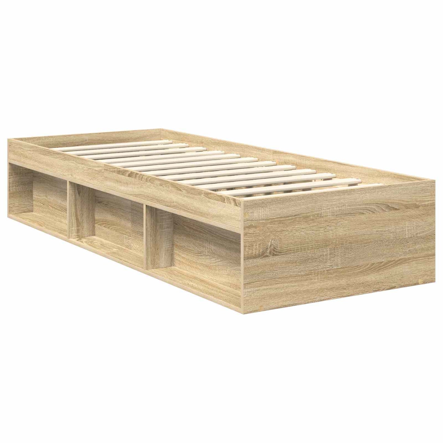 vidaXL Σκελετός Κρεβατιού Δρύς Sonoma 75 x 190 cm Στερεά ξυλεία πεύκου
